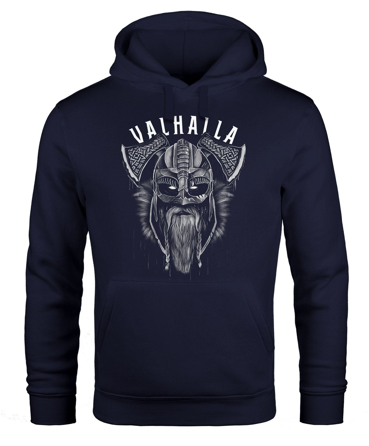 Neverless Hoodie Hoodie Herren Aufdruck Valhalla günstig online kaufen