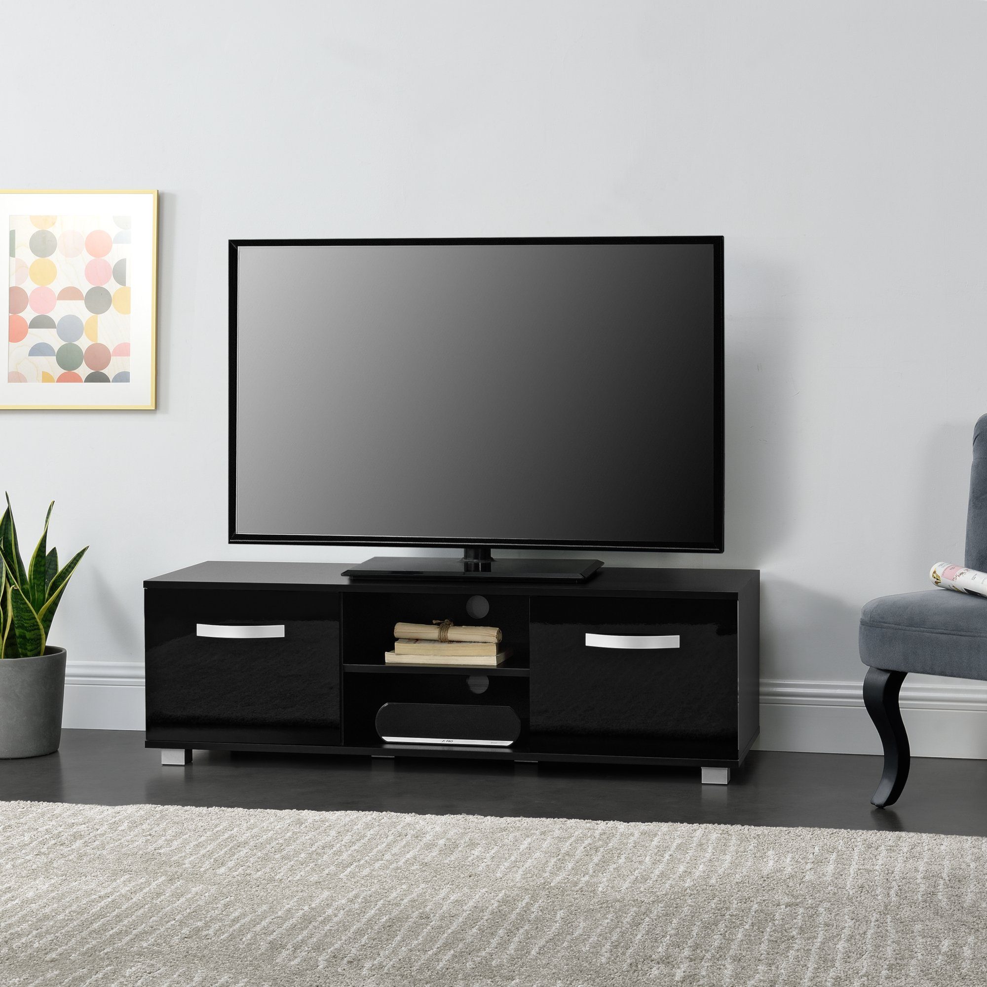 en.casa TV-Board, »Laugar« Fernsehtisch mit Ablagefach günstig online kaufen