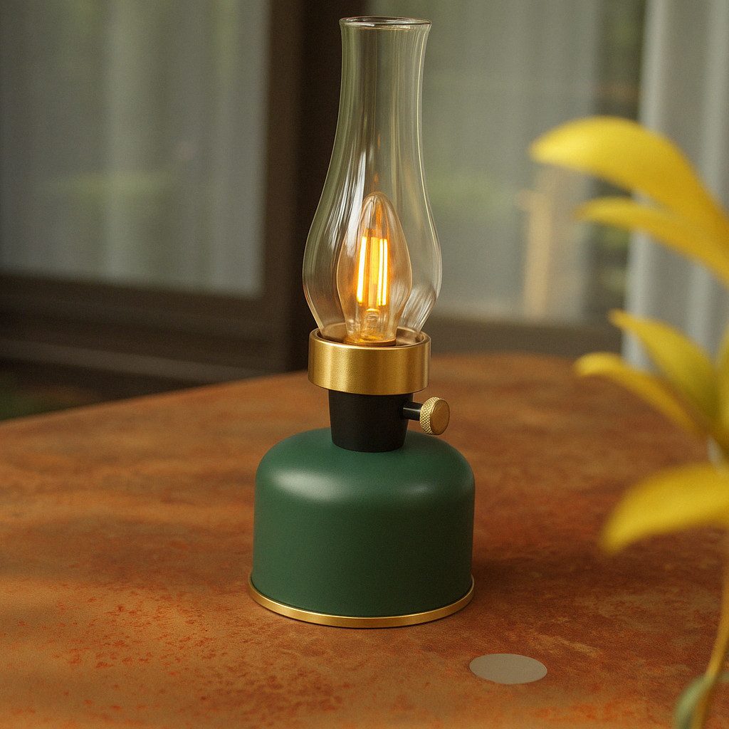 home trends Außen-Tischleuchte home trends LED Tischlampe Vintage-Design, dimmbar, USB – Bild 4 von 5