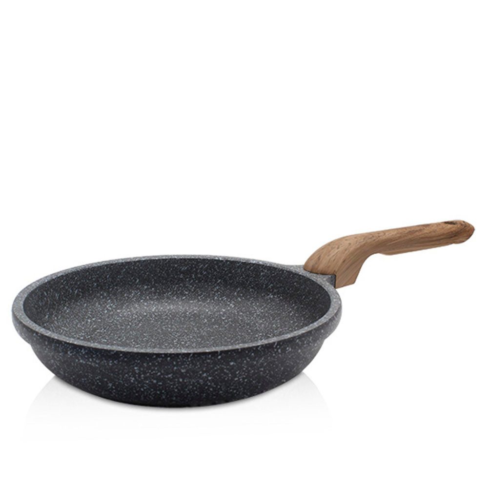 Krüger Bratpfanne Aluguss Pfanne flach Texas, Aluminiumguss (1-tlg), für Induktions-Kochfelder geeignet