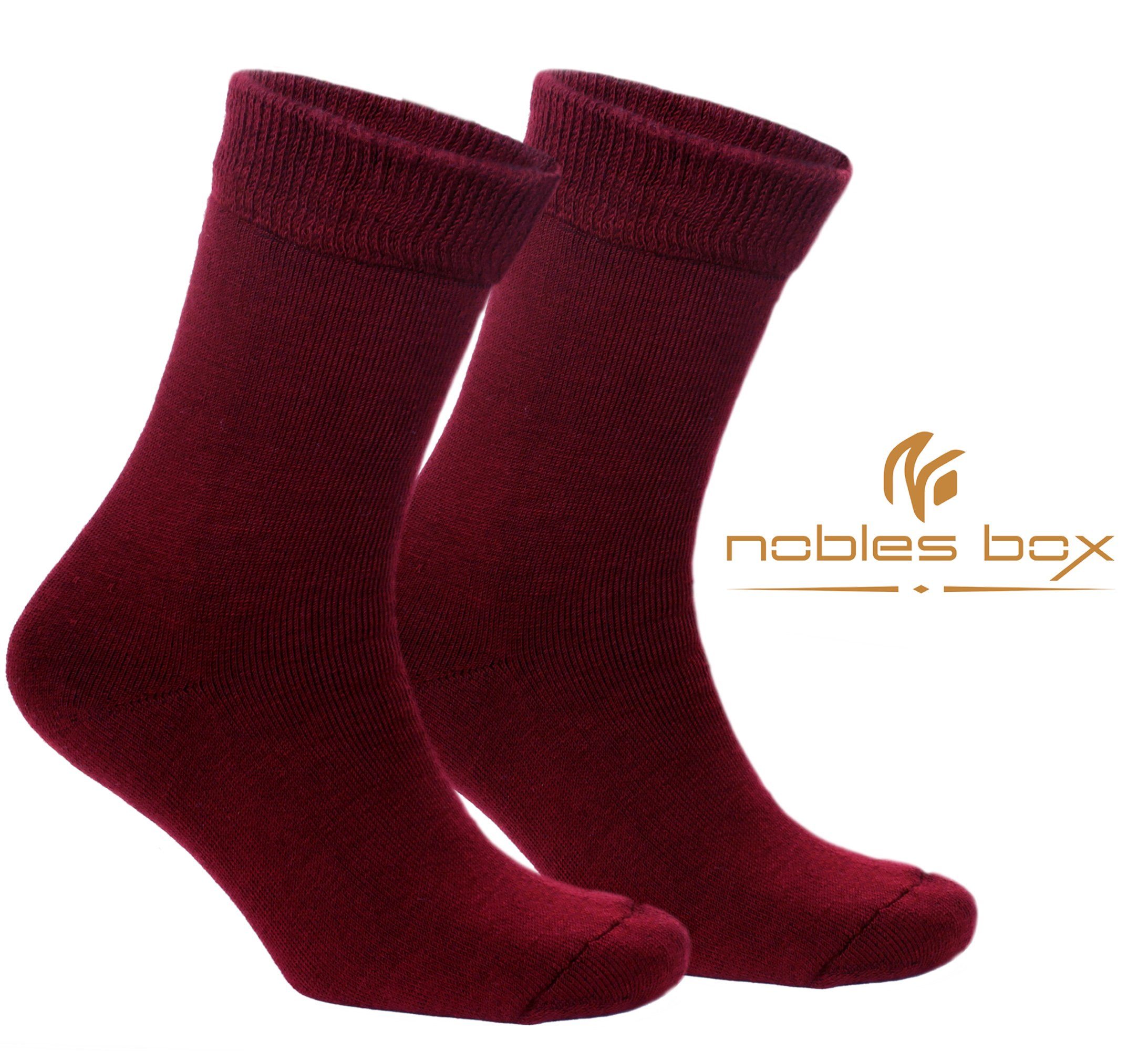 NoblesBox Thermosocken Damen Wintersocken (Beutel, Warme 2-Paar, Damen 37-40 Damen EU Braun Größe) Arbeitssocken Socken