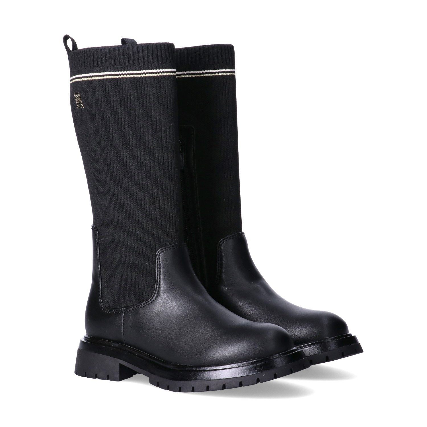 Tommy Hilfiger Stiefel Reiterstiefel, Langschaftstiefel mit softem Textilschaft