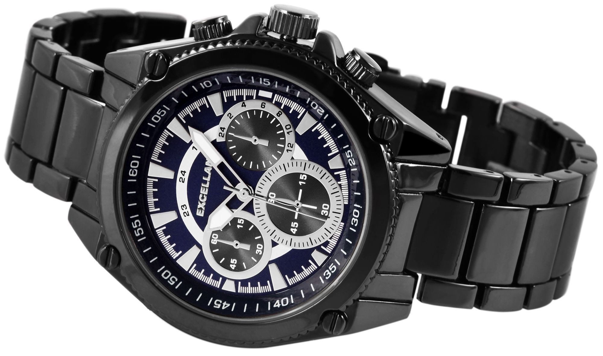 EXCELLANC Quarzuhr Mineralglas, Herrenuhr Metall