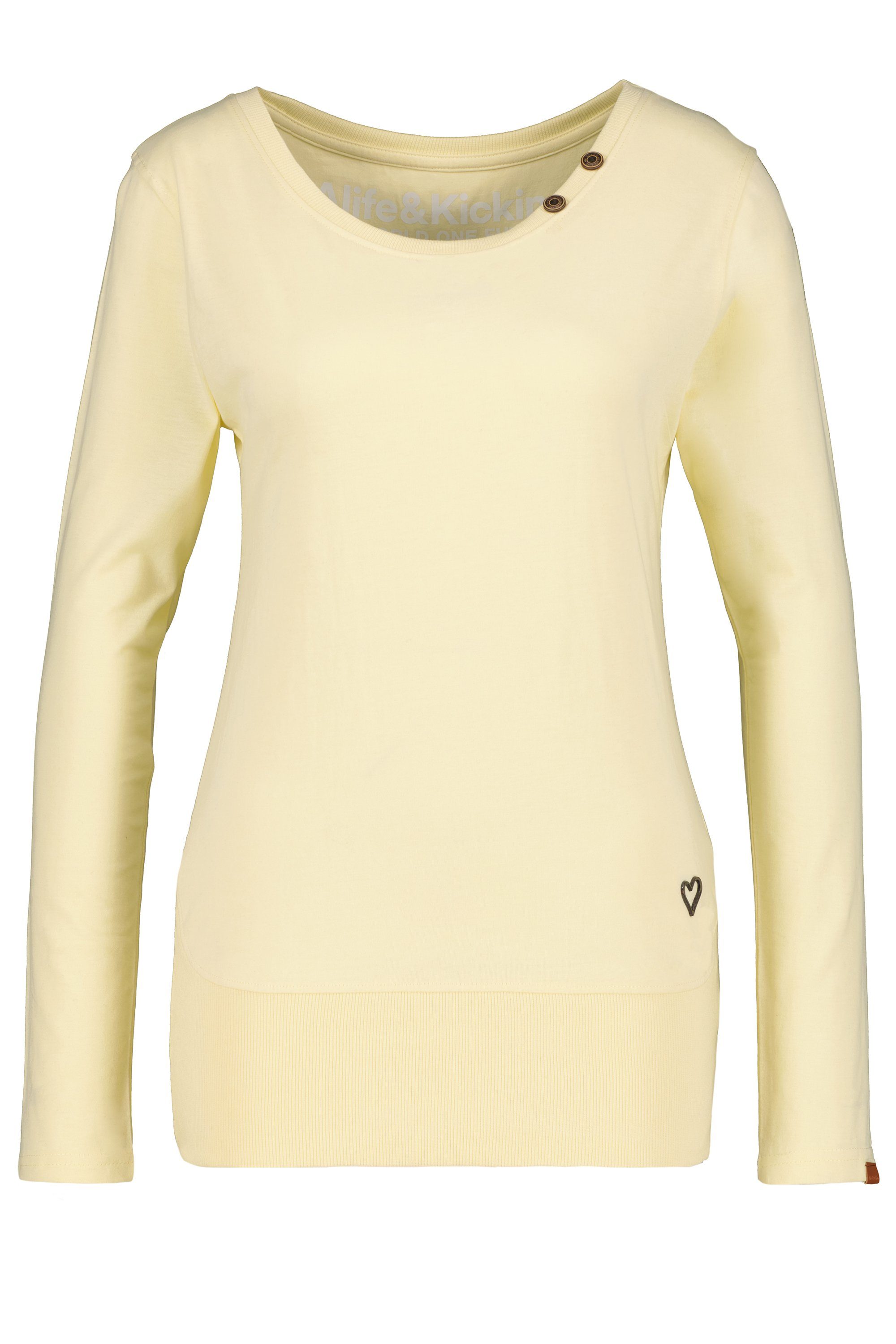 Alife & Langarmshirt Longsleeve A creme Damen Langarmshirt Kickin melange ConnyAK