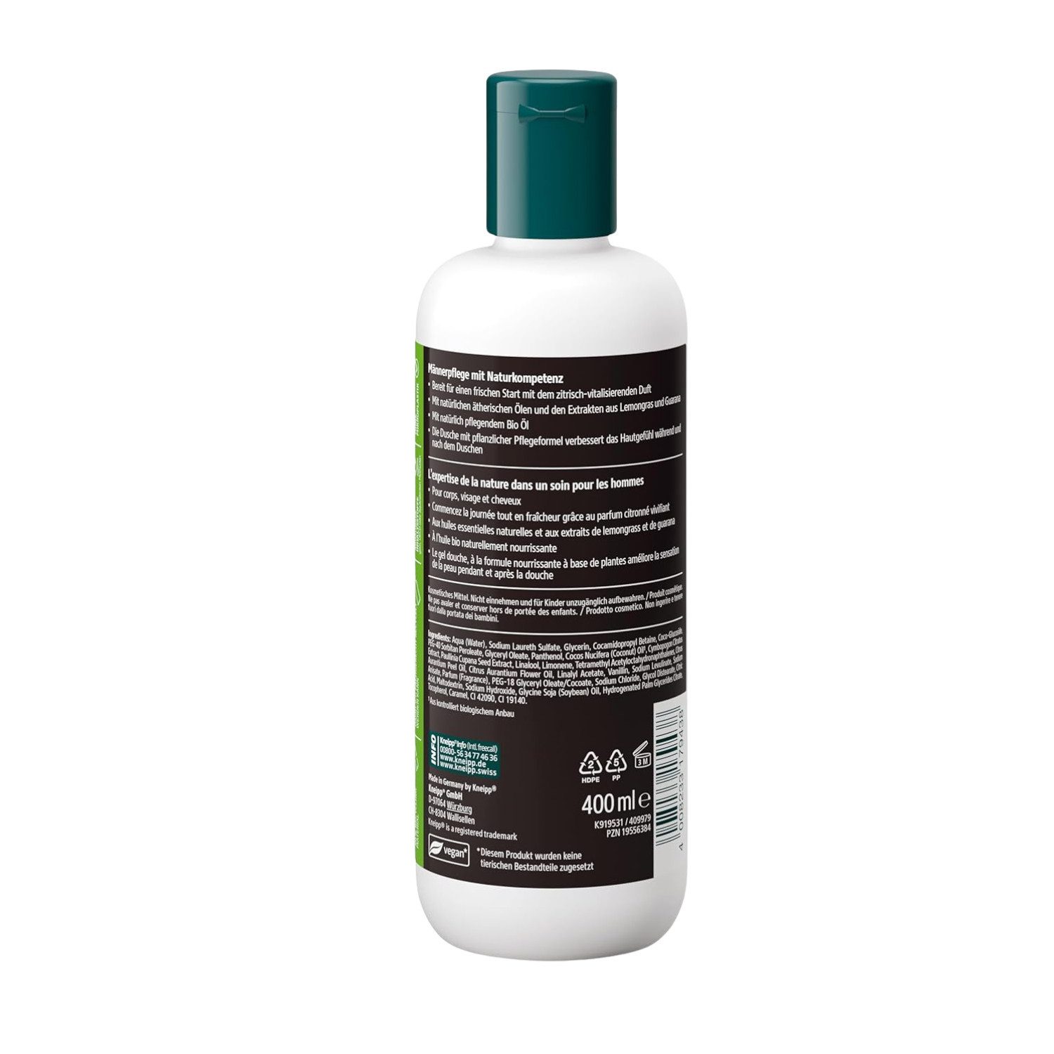 Kneipp Duschgel 2 x Kneipp XXL Duschgel MEN Startklar je 400ml 3in1 Haut Haar Gesicht