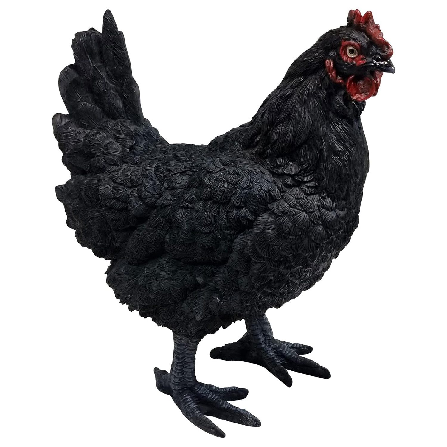 Tierfigur Henne Huhn Gisela lebensechte Gartenfigur Tierfigur Gartendeko stehend