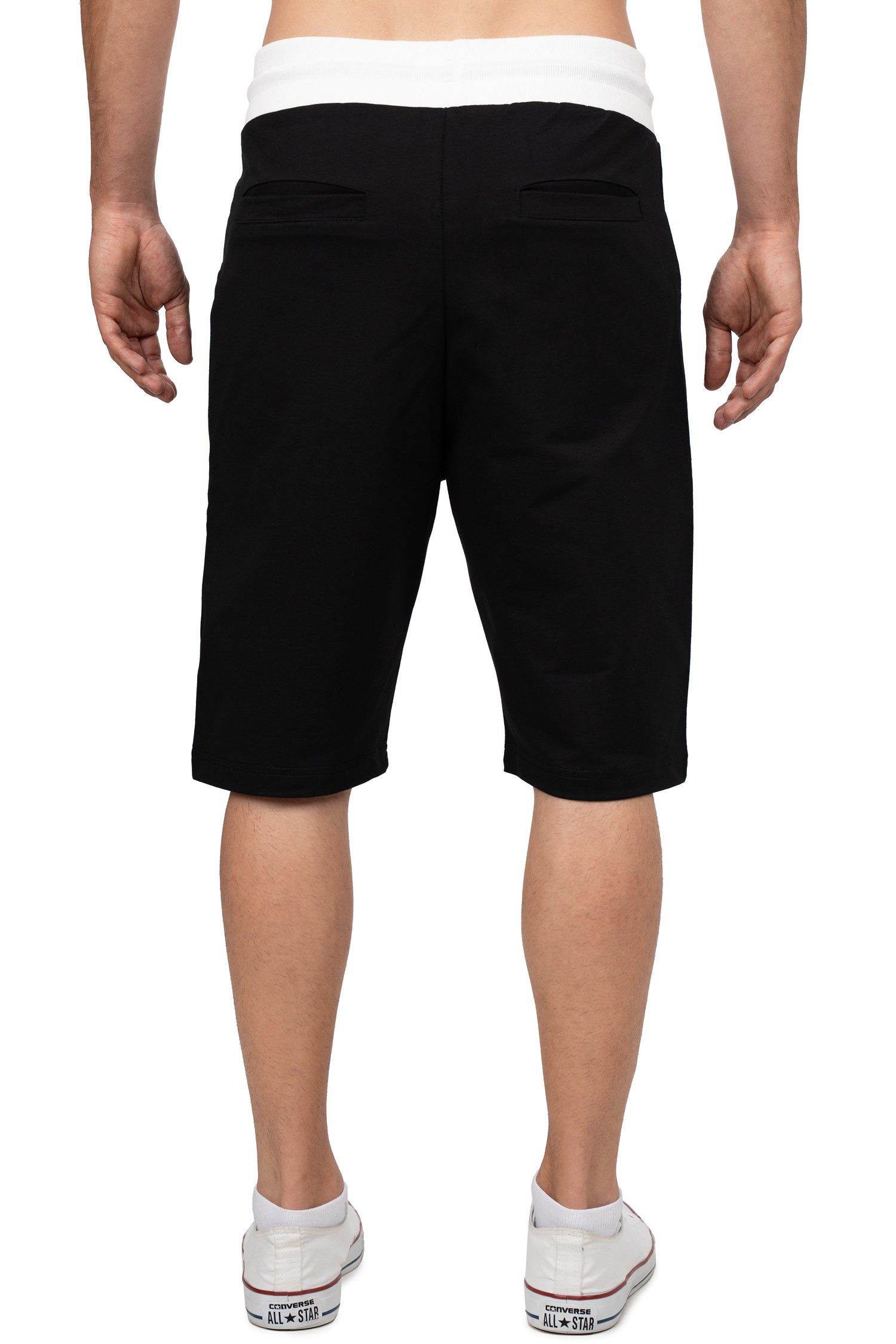 Cipo & Baxx Sweatshorts Herren Gerade Kurze Hose Mid Waist BA-CK300 mit Stick (Naki) mit „Cipo and Baxx 96“
