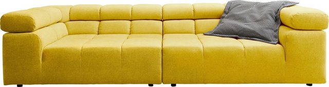 INOSIGN Big Sofa »Ancona«, mit auffälliger Steppung, inkl. 2 Zierkissen und verstellbaren Kopfstützen  - Onlineshop Otto