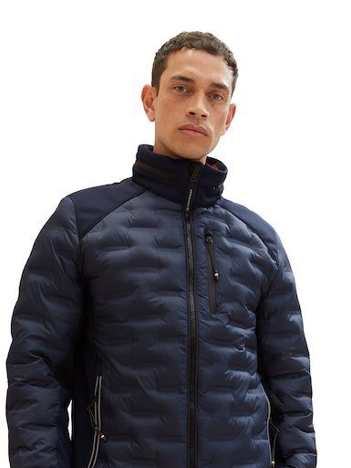 TOM TAILOR Steppjacke mit verstaubarer Kapuze dunkelblau