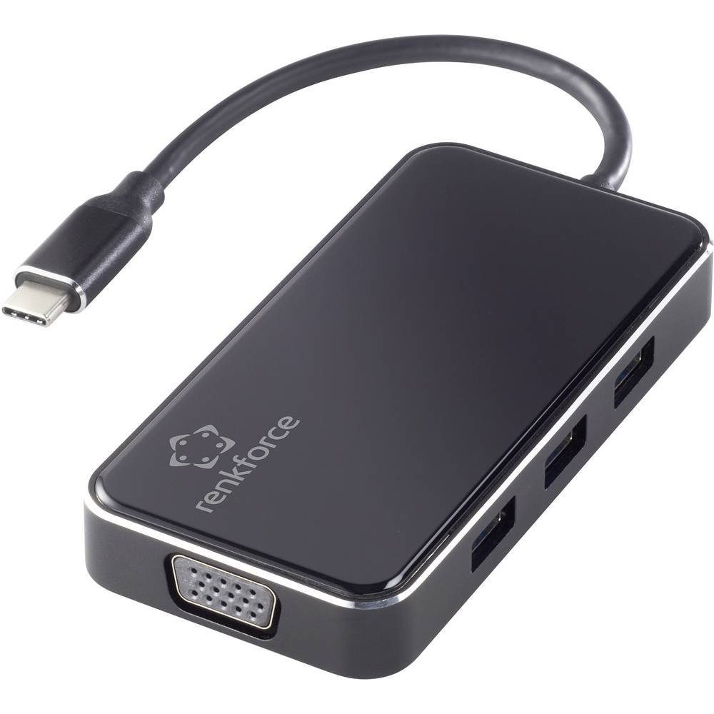 Renkforce Laptop-Dockingstation RF-230 6-in-1 USB-C® Dockingstation (bis 4K@30Hz RF-4613076, USB-C® Power Delivery