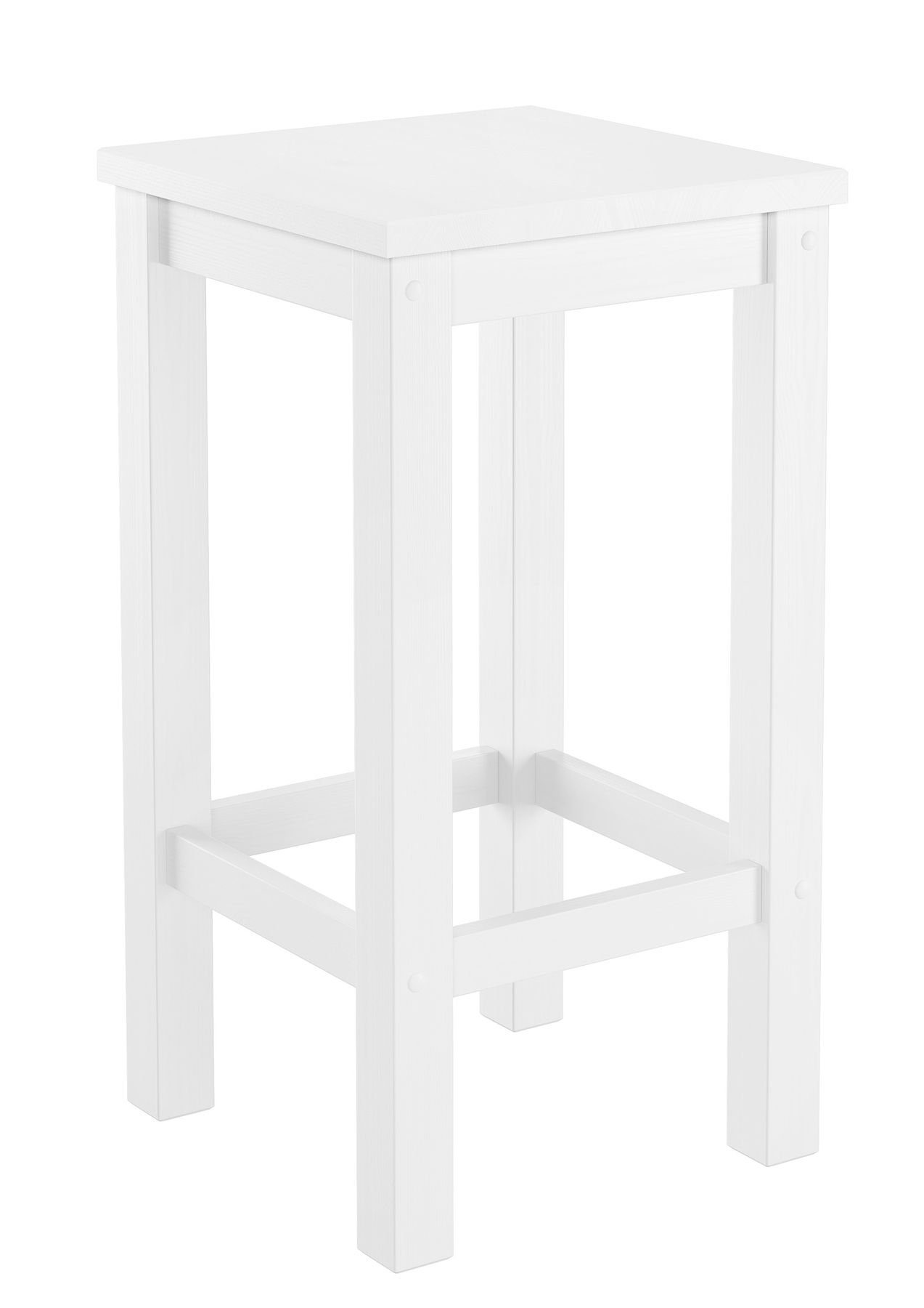 ERST-HOLZ Arbeitshocker Weißer Barhocker Tresenhocker Kiefer Massivholz Wäh günstig online kaufen