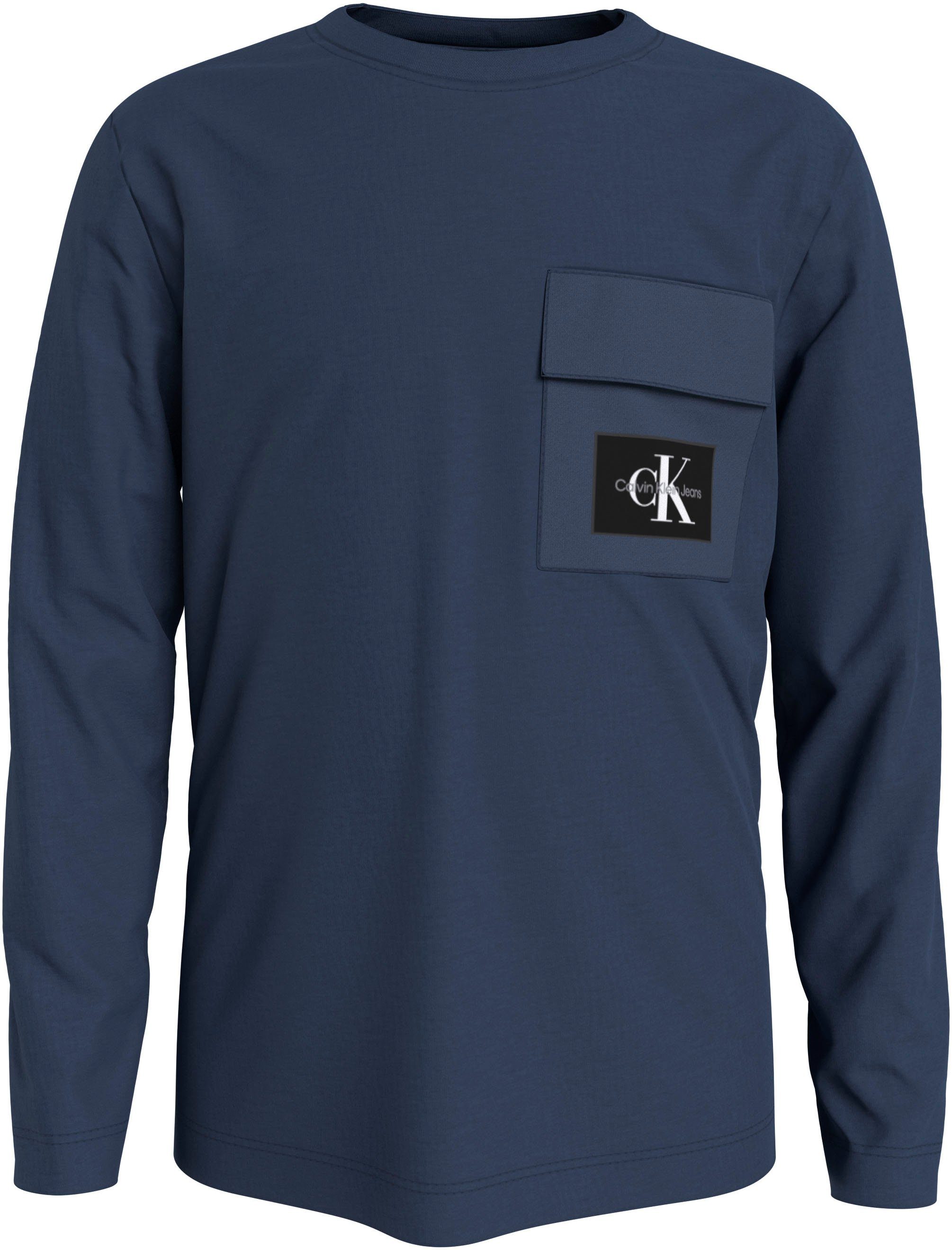 Calvin Klein Jeans Langarmshirt LS CHEST POCKET BADGE T-SHIRT