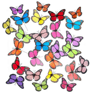 relaxdays Gartenfigur Gartendeko Schmetterling 72er Set