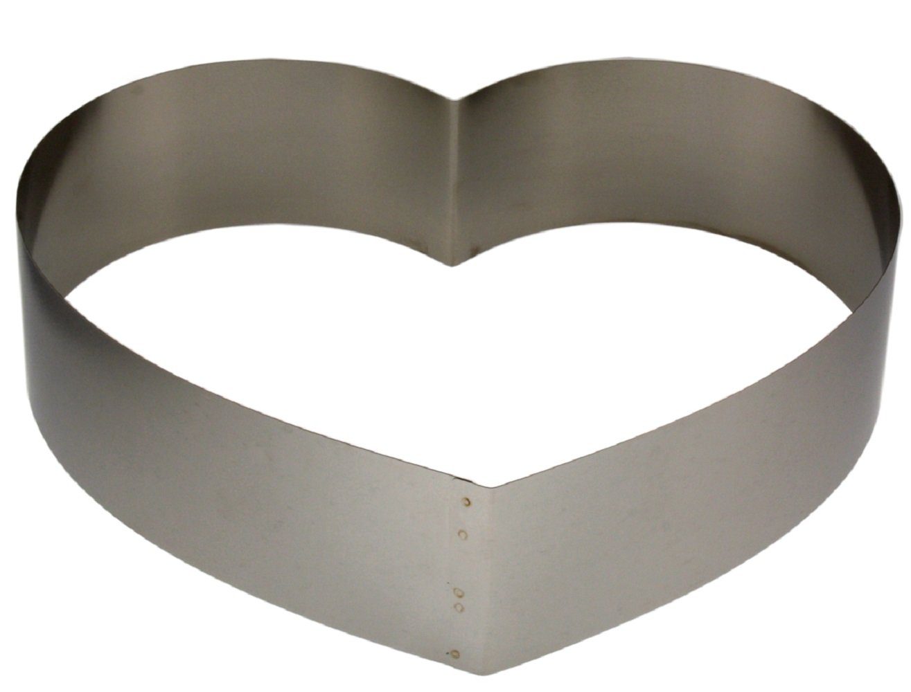 LARES Herzkuchenform 6004, Herzbackform sehr groß, aus rostfreiem Edelstahl, Made in Germany