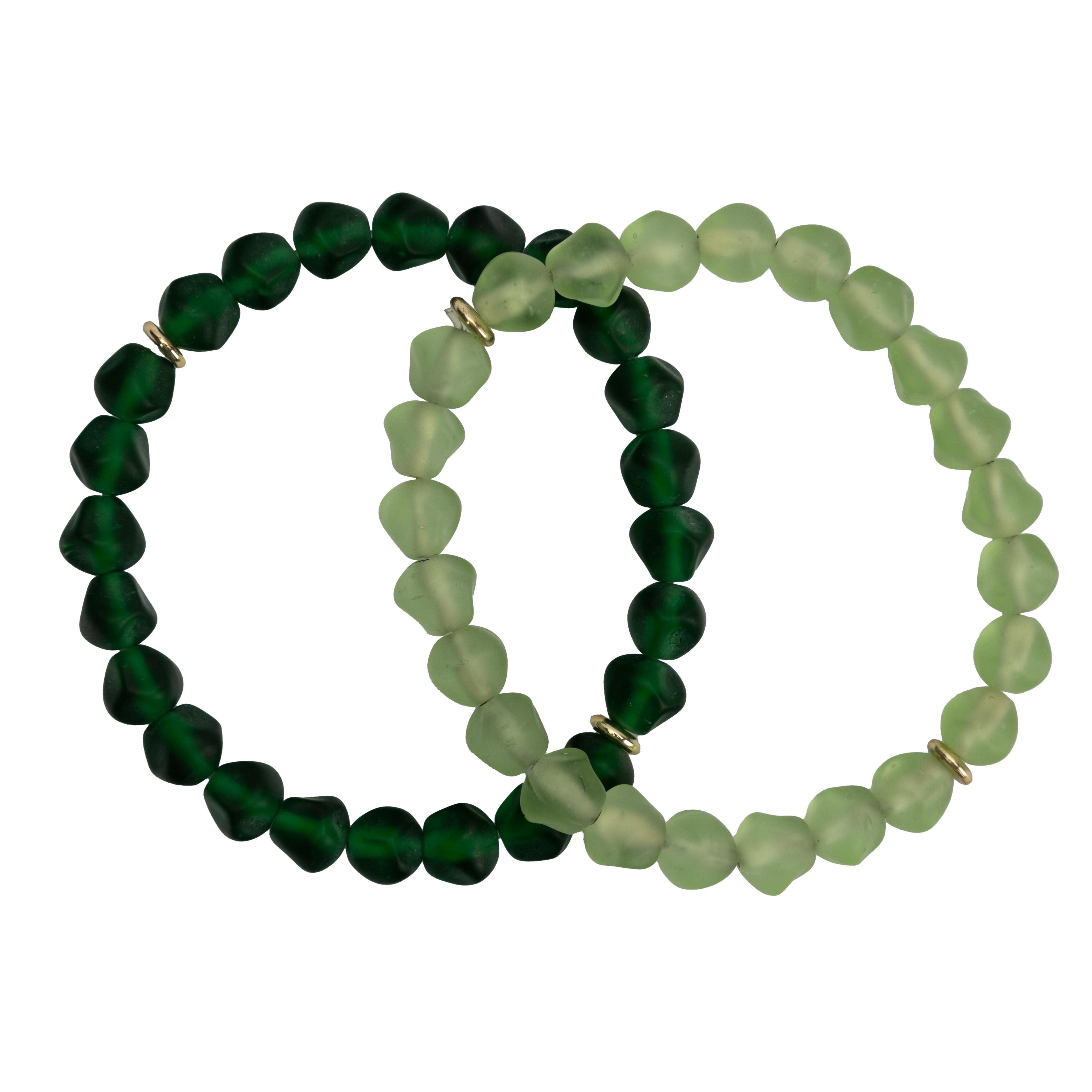 El Puente Armband Set Armbänder "Farbschimmer", 2er-Set, Handmade (2), Handmade