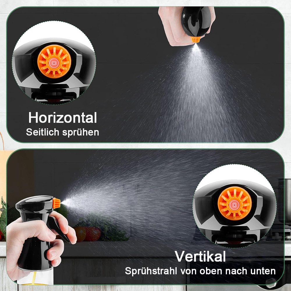 TUWENA Menage-Set 2 Stück Öl Sprühflasche 200ML mit 2 Stück Verbesserte Düse – Bild 2 von 5