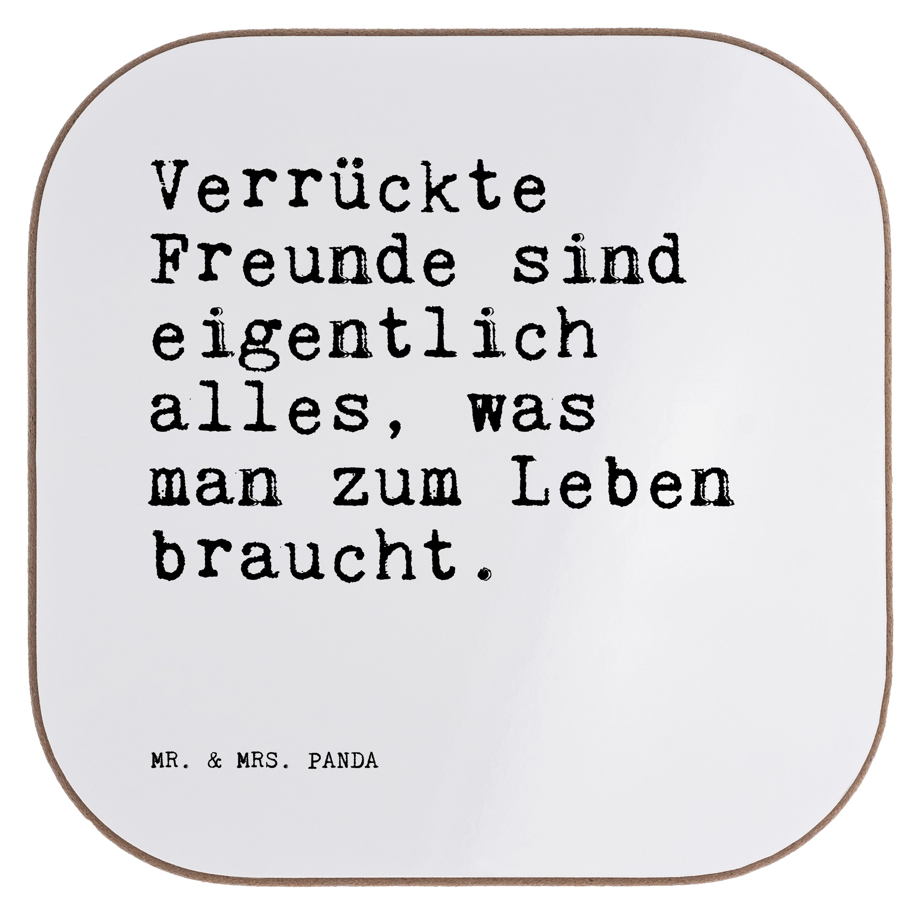 Mr. & Mrs. Panda Getränkeuntersetzer »Verrückte Freunde sind eigentlich