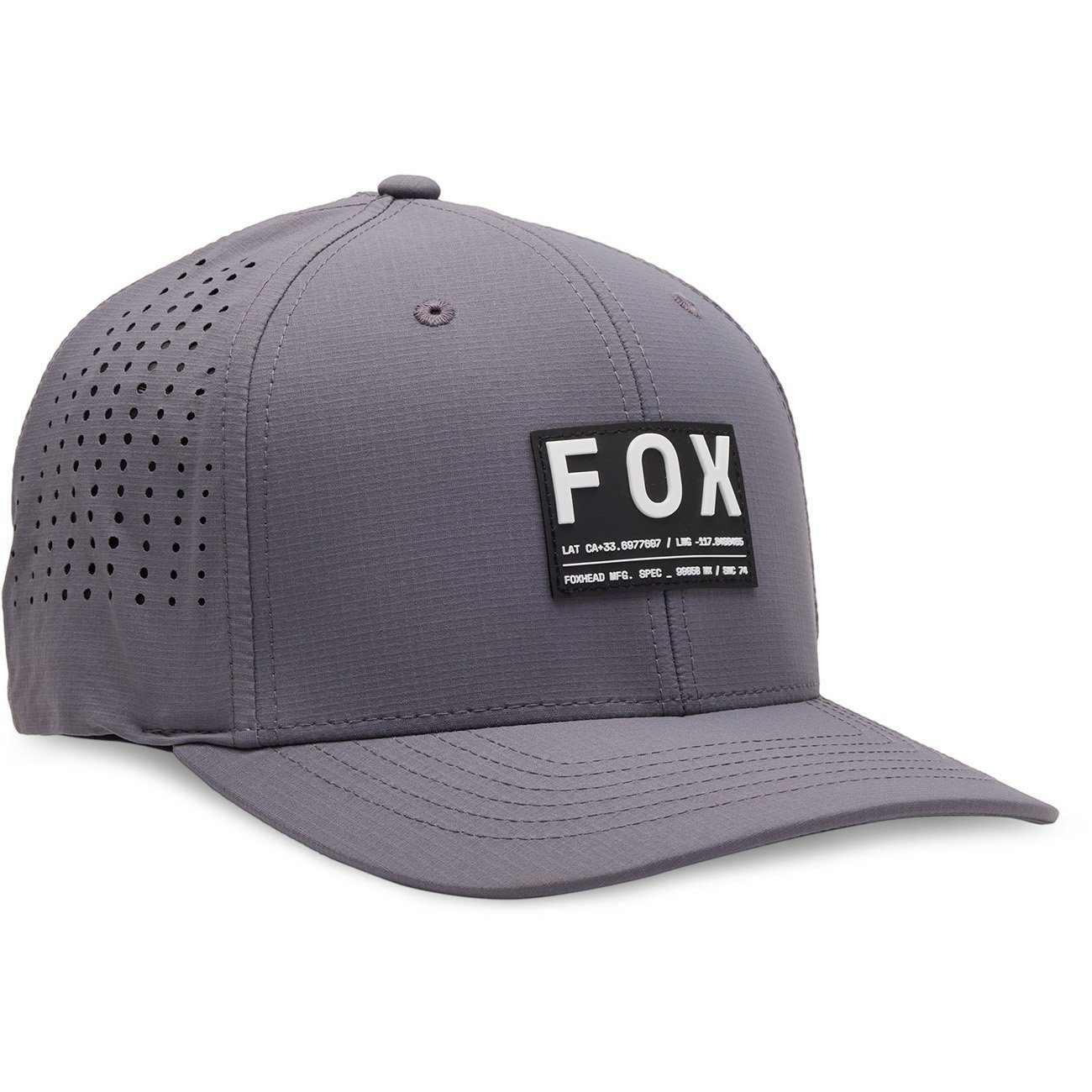 TECH Fox NON FLEXFIT steel Baseball STOP Cap grey