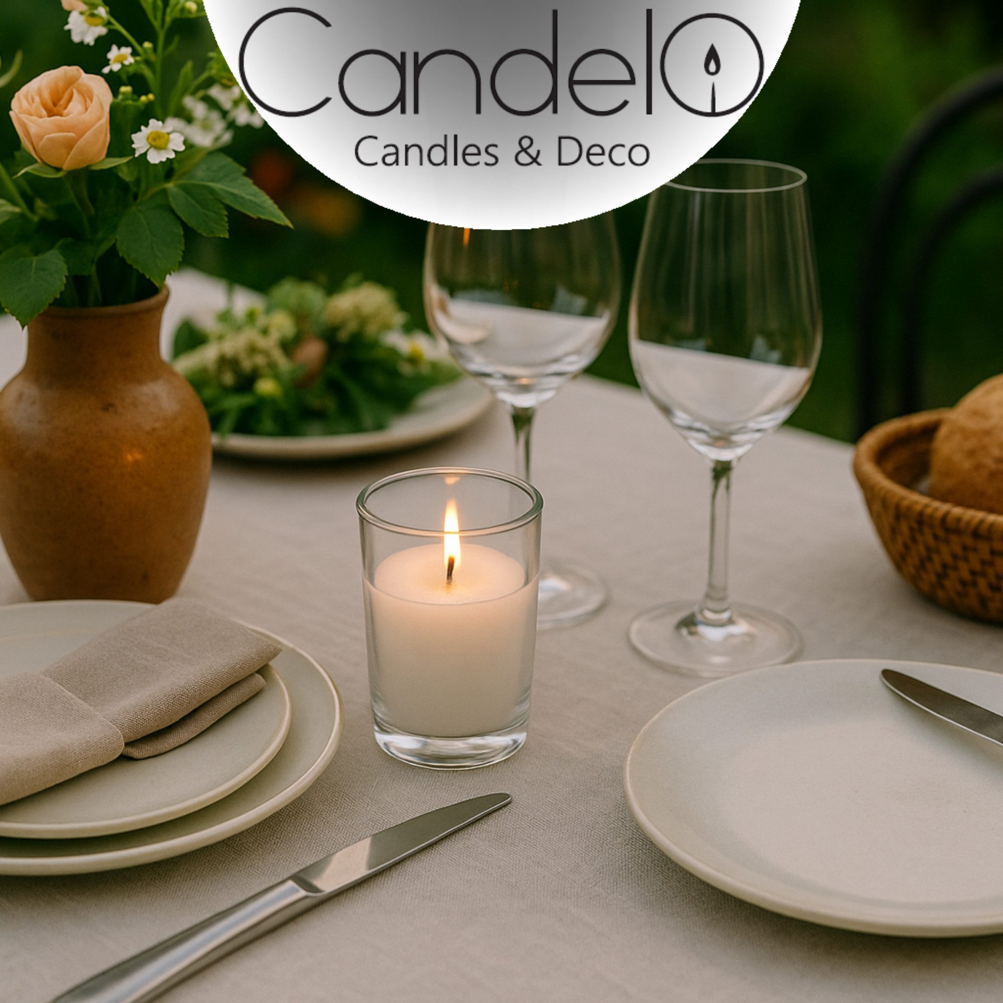 Candelo Teelicht Votivkerzen 32 Kerzen im Glas - Weiß - 12 Stunden Brenndau günstig online kaufen