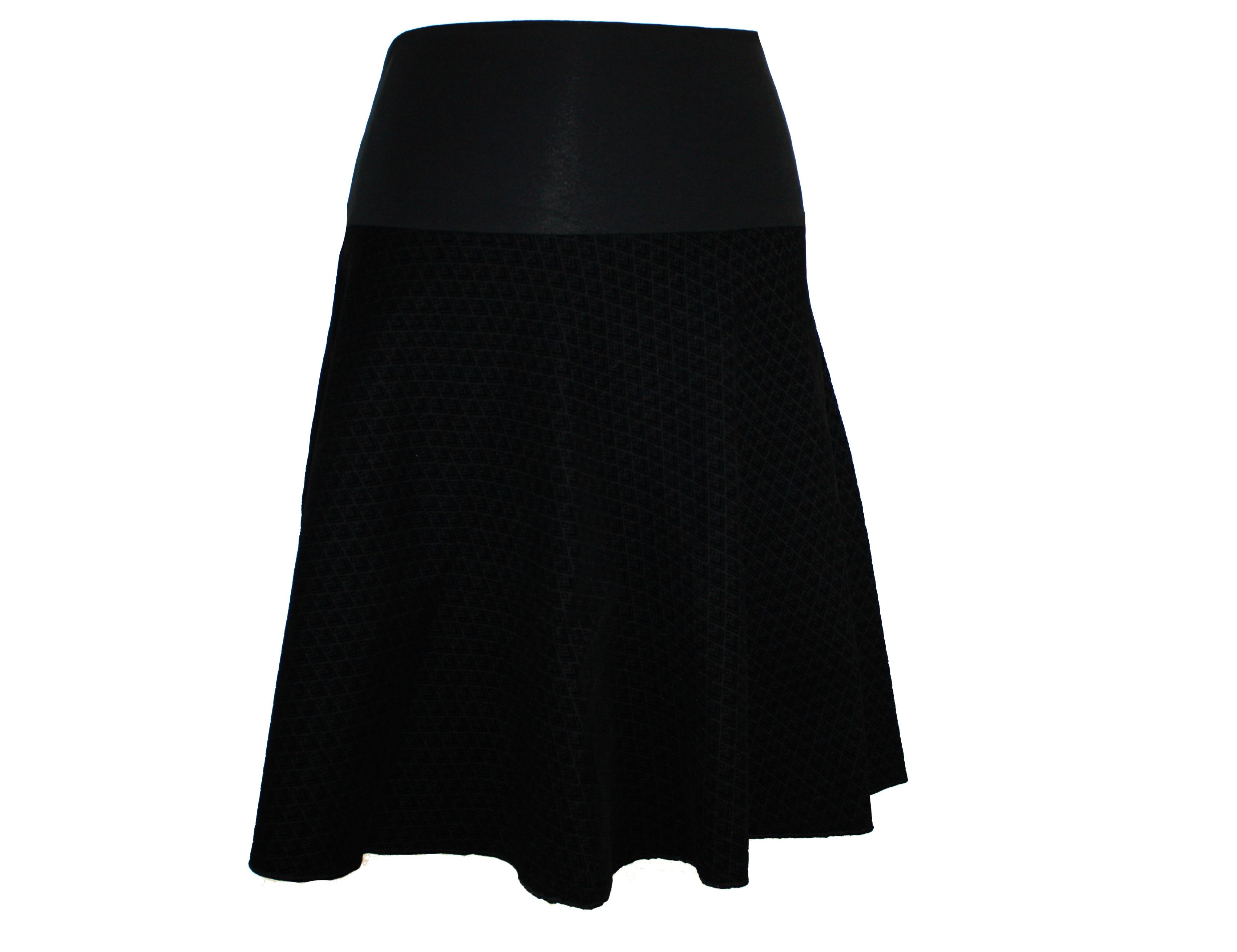 dunkle design A-Linien-Rock Scuba Schwarz Karo Flockprint elastisch günstig online kaufen