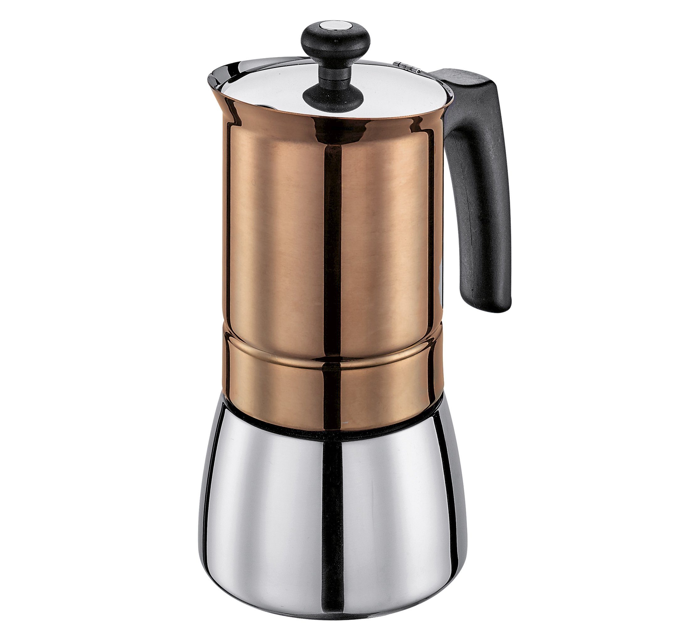 Cilio Espressokocher Espressokocher Kaffeebereiter Induktionsgeeignet kupfer 6T cilio