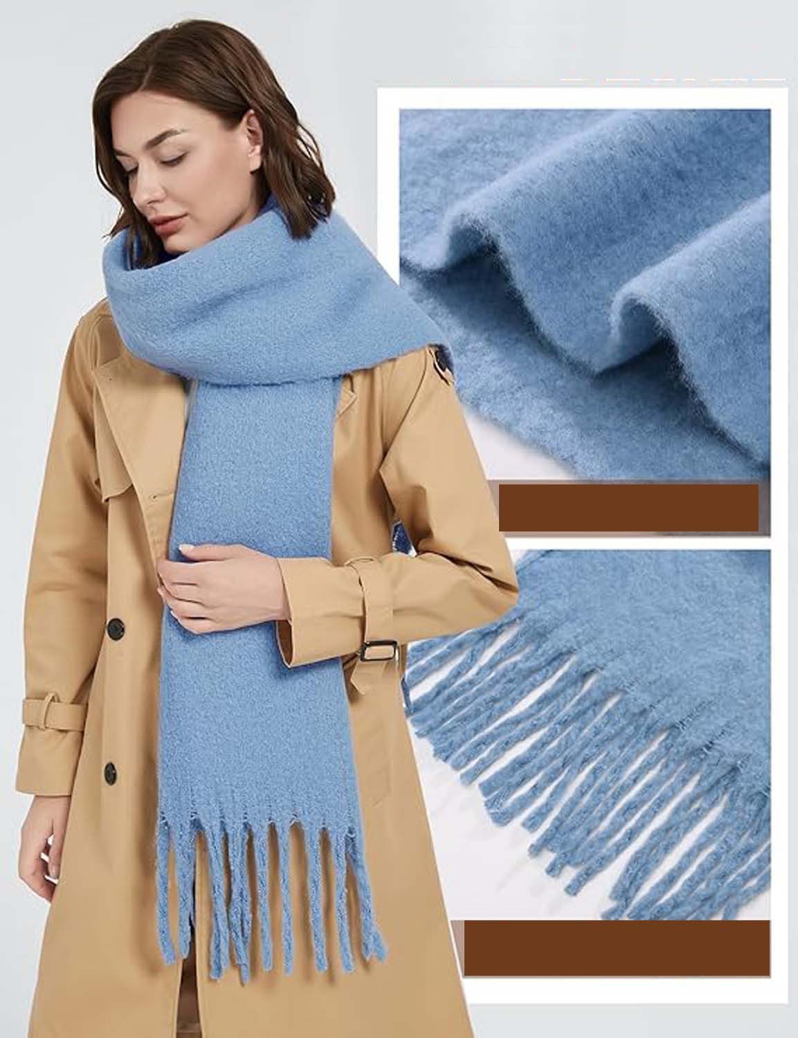 Bextsrack Modeschal Damen Winter Halstuch Kuschelig Dicker Schal Tücher günstig online kaufen