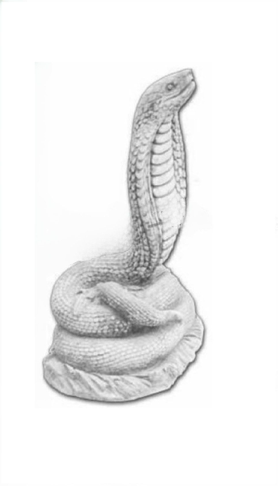 Tierfigur Garten Dekoration Schlange Terrasse Stein Figuren Figur Statue Cobra