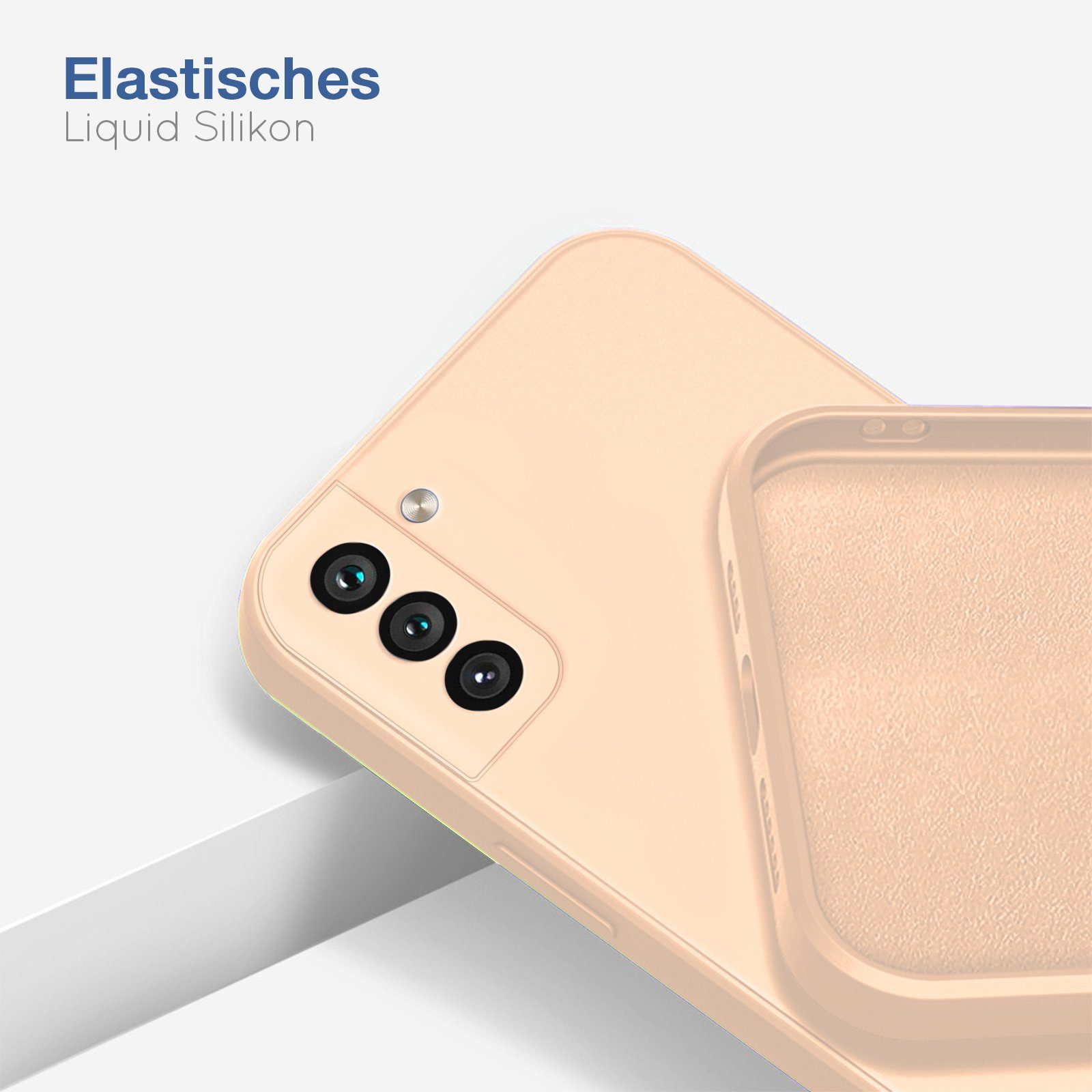 Tec-Expert Handyhülle SoftGrip Cover Hülle für Samsung Galaxy S21 FE, Handy Case Bumper integrierter Kameraschutz flexibel