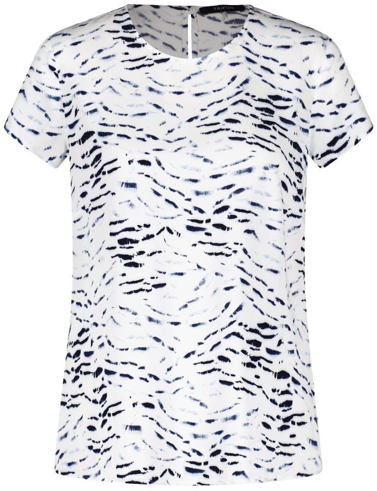 Kurzarmbluse - Blusenshirt aus fließender Qualität - Modisches Damenshirt