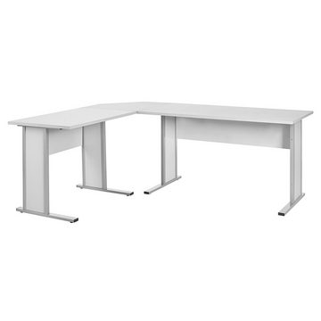 Lomadox Schreibtisch, Büromöbel Tisch Büotisch grau hell Metallgestell 140 cm breit