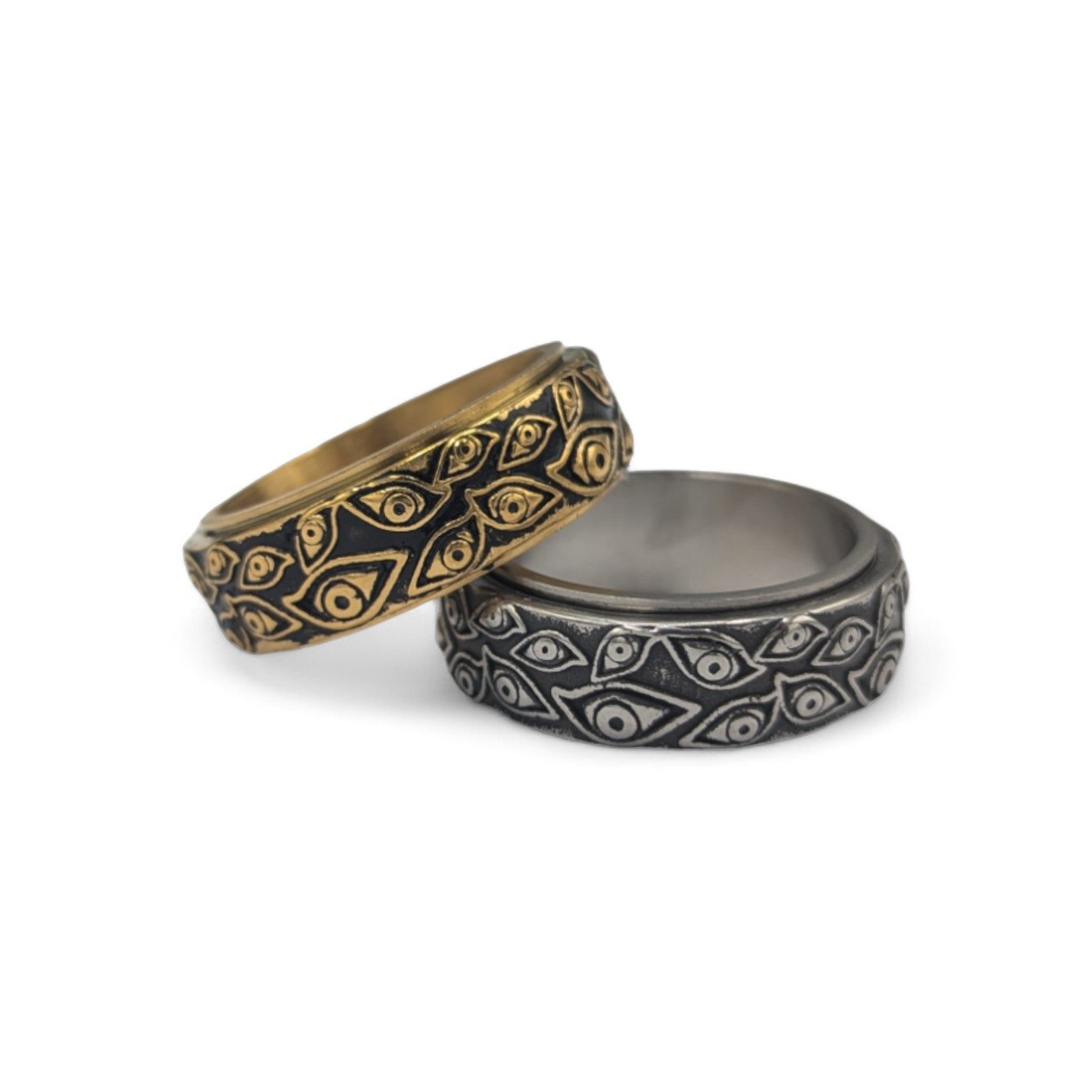 Eyecatcher Fingerring Anti Stress Fidget Ring Augen Anxiety Ring drehbar, D günstig online kaufen