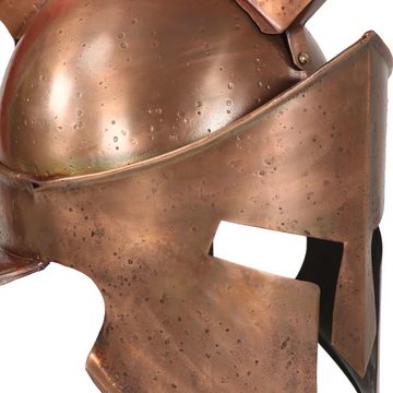 vidaXL Ritter-Kostüm Griechischer Krieger-Helm Antik Replik LARP Kupfern Stahl