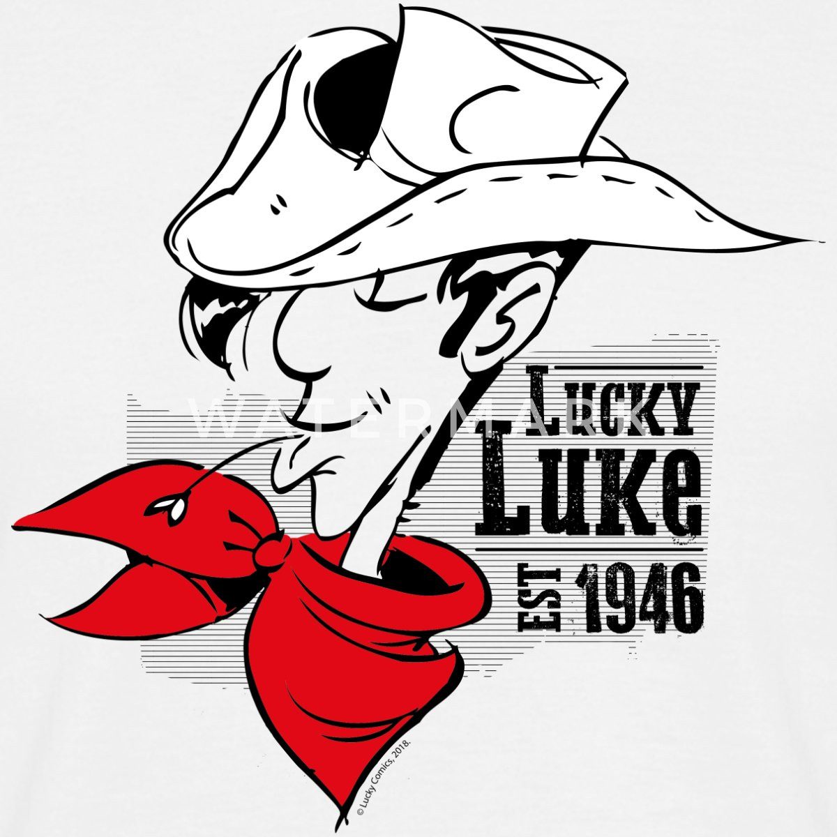 Spreadshirt T-Shirt Lucky Luke Est. 1946 günstig online kaufen