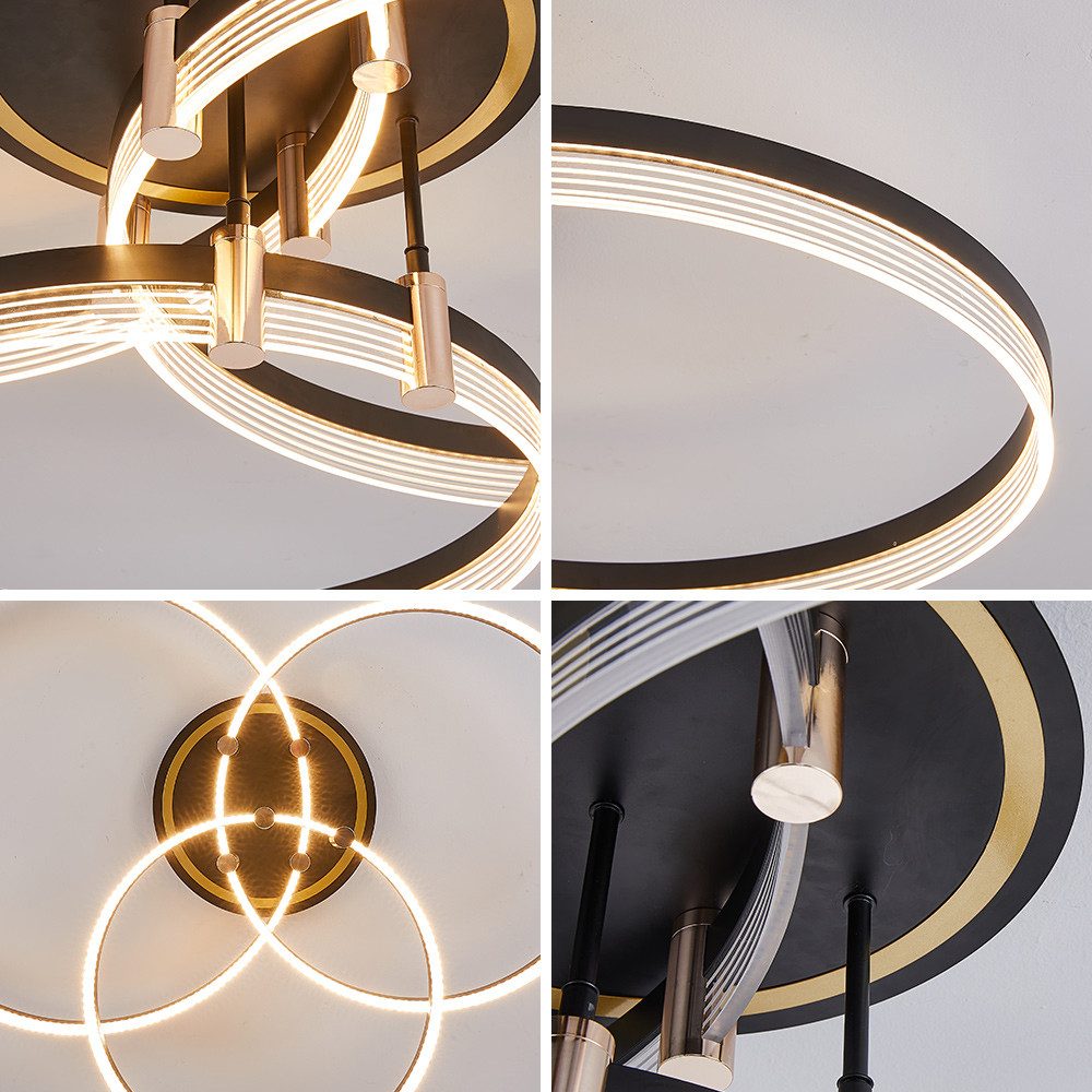 Euroton LED Deckenleuchte LED Deckenleuchte Fernbedienung/Handy-App Lichtfa günstig online kaufen