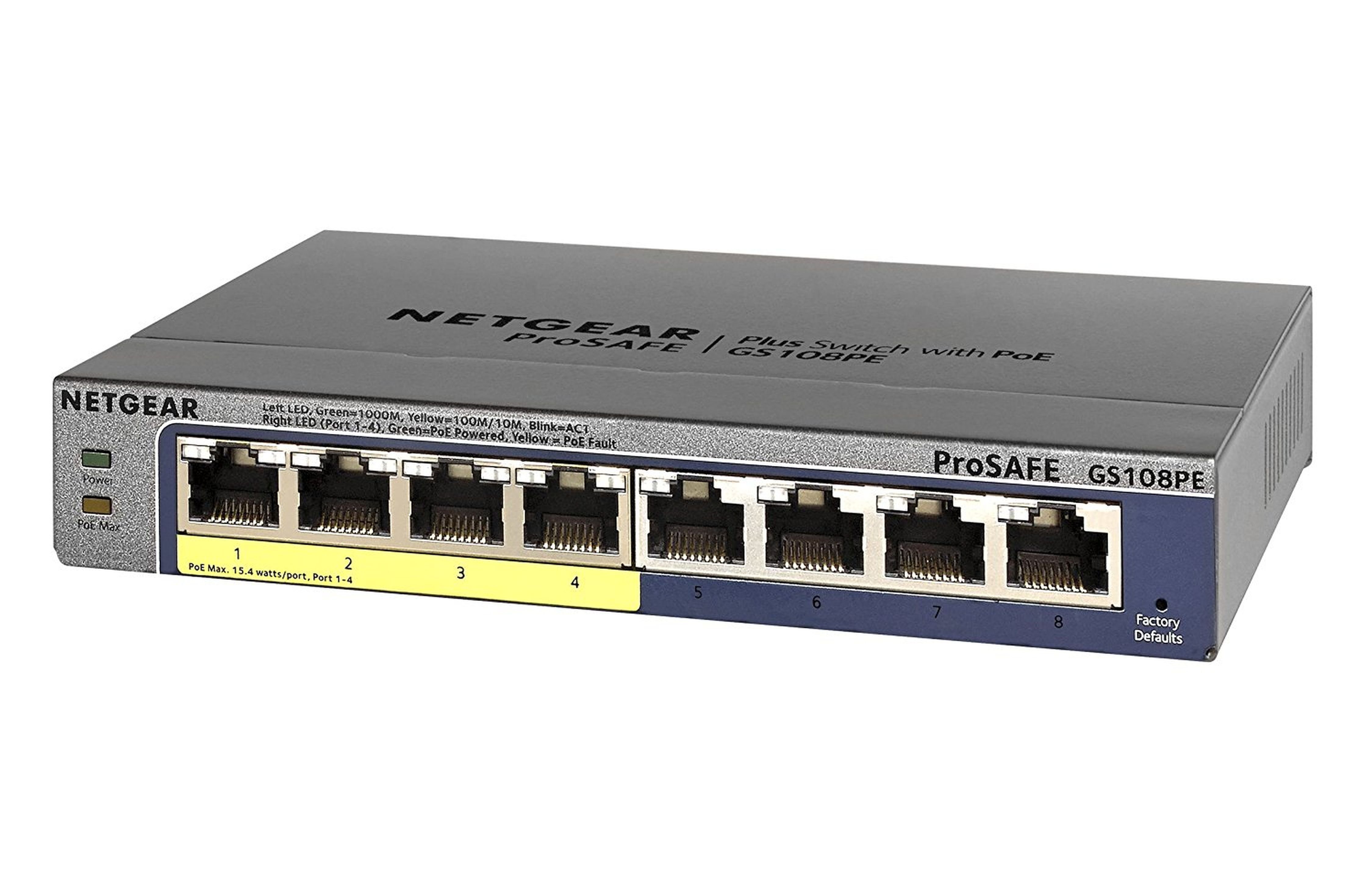 Image of NETGEAR »8-Port GS108PE« Netzwerk-Switch