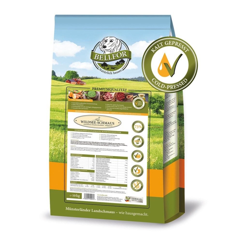 Bellfor Bellfor Hundetrockenfutter mit Ente - Wildsee-Schmaus - 10 kg, für: Hunde