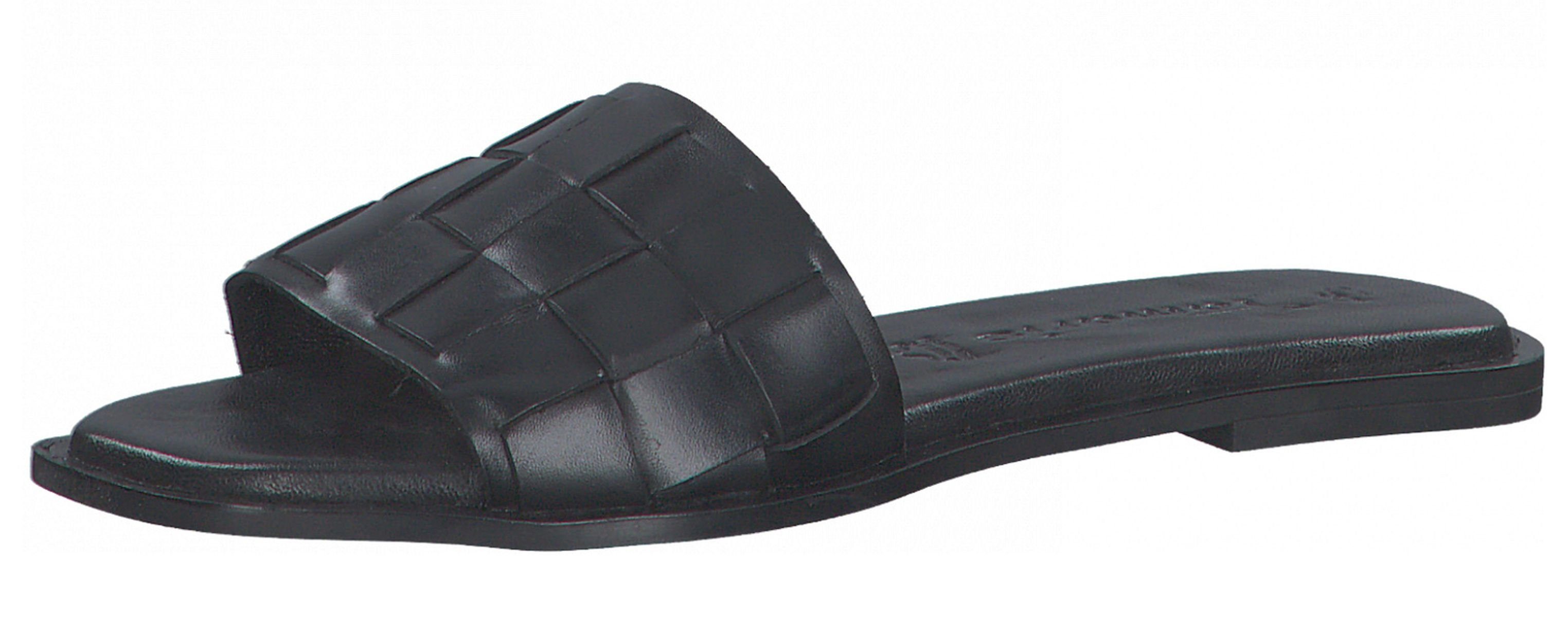 Black Tamaris 003 Sandale 1-27122-28 Leather