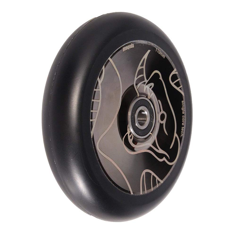 Schwarzchrom V2 Stunt-Scooter 110mm Anaquda Snake Disc Rolle RS Stuntscooter Anaquda