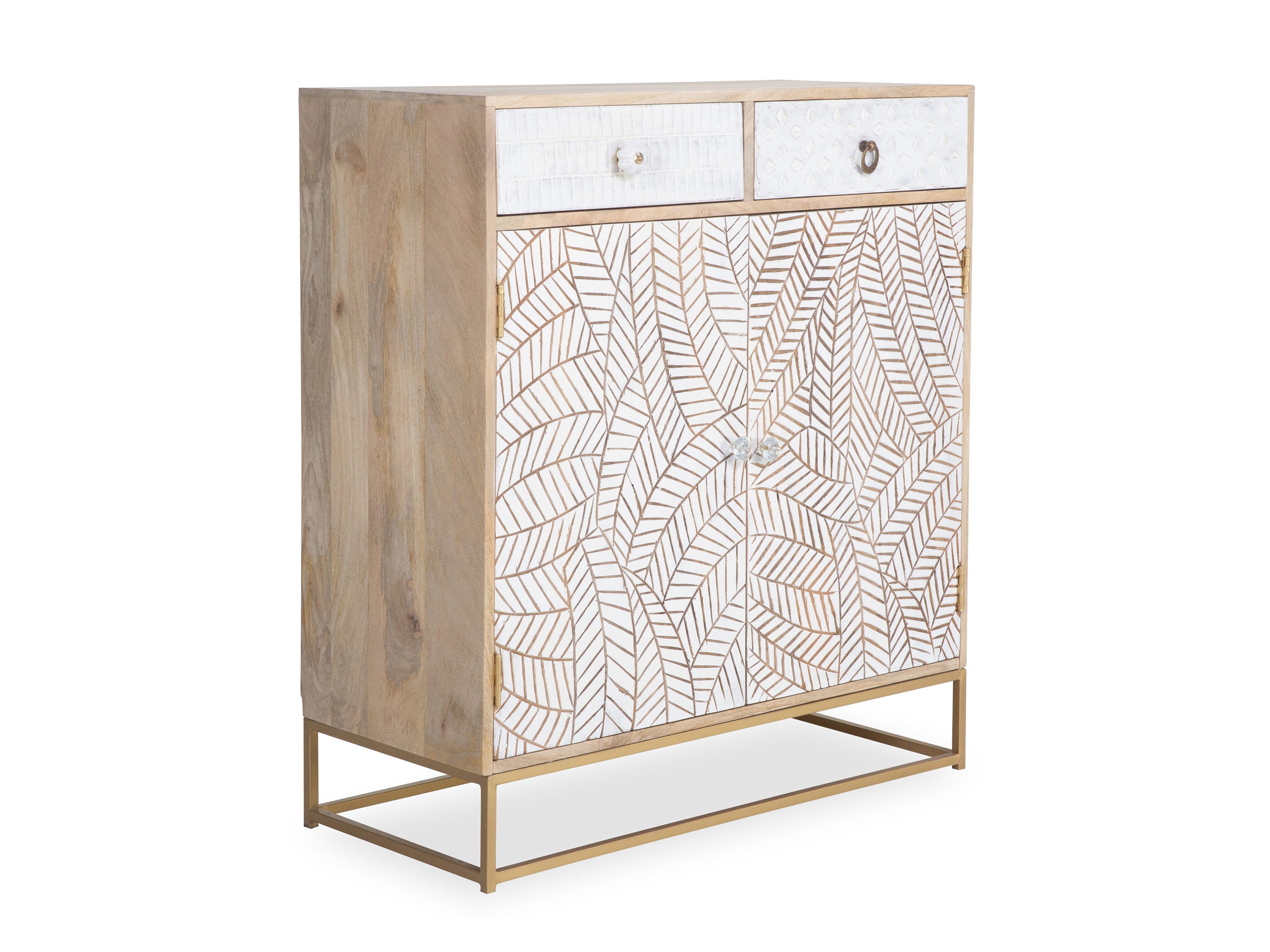 SANSIBAR LIVING Kommode Kommode SANSIBAR AMRUM BHT 90x100x40 cm braun Sideboard Bürokommode