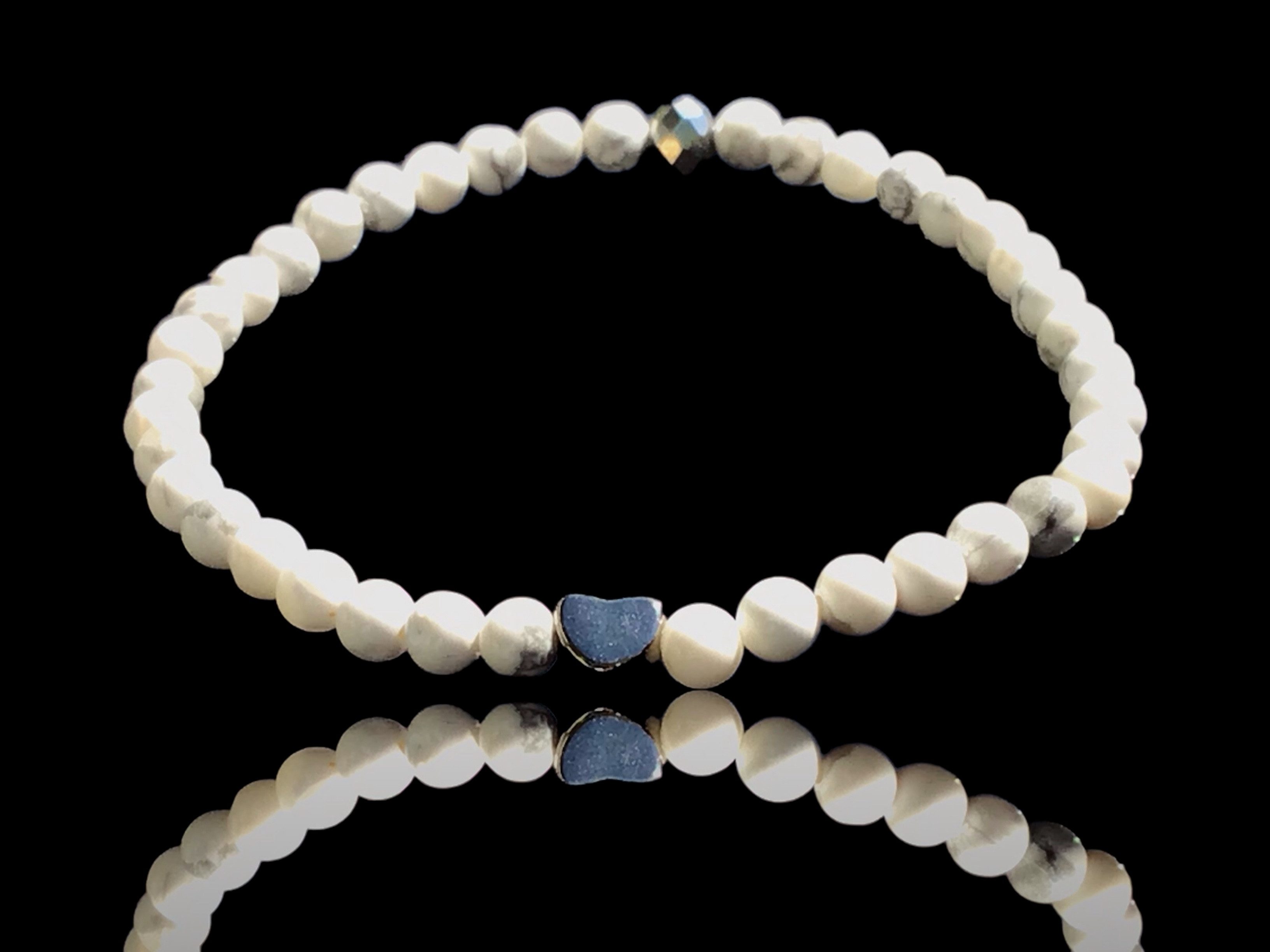 Steinfixx® Perlenarmband Magnesit mit feuerpolierter Kristallperle und Edel günstig online kaufen