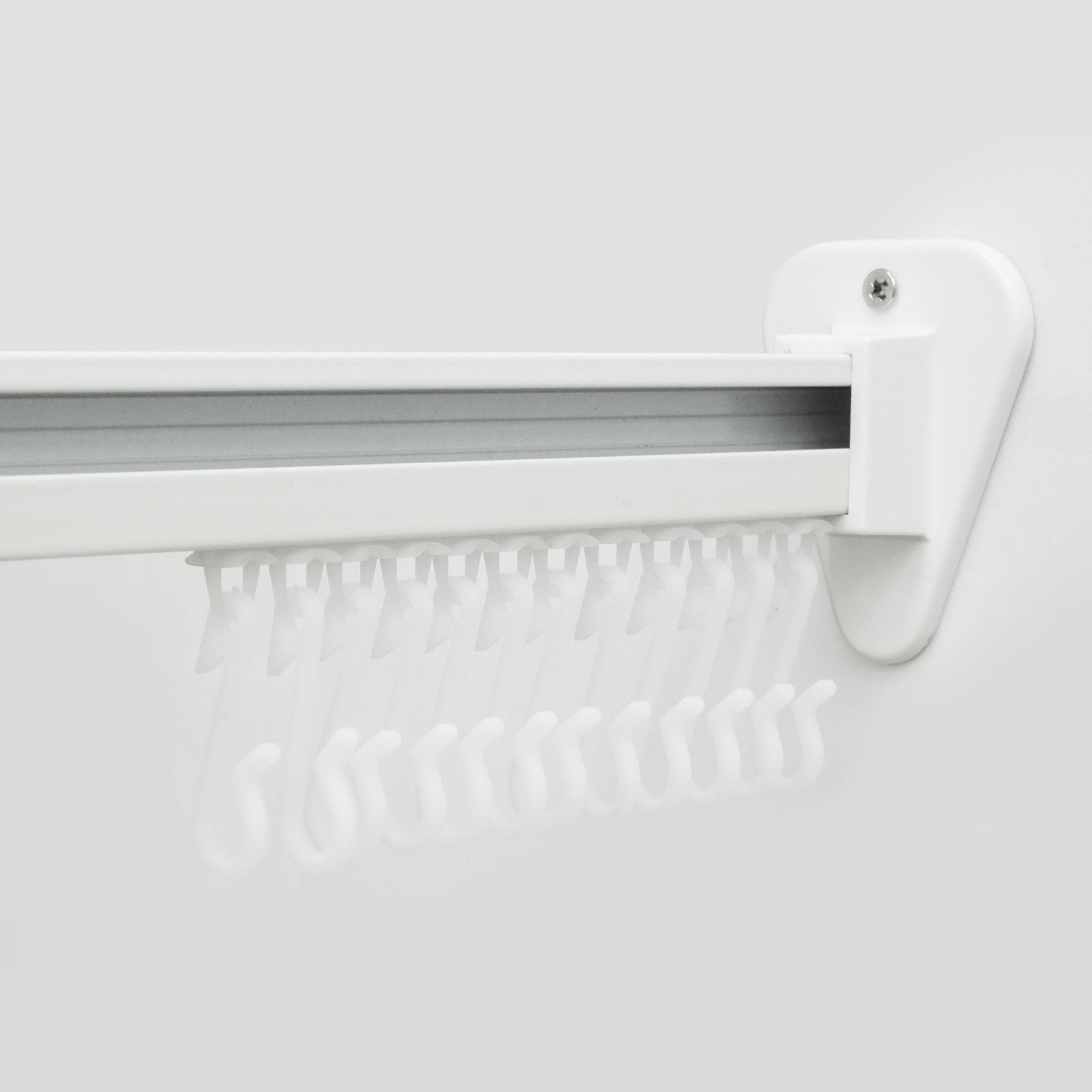 Euroshowers GmbH Duschvorhangklammer Duschvorhanghaken & -gleiter Set, 24 Stück, Weiß, Standard Duschvorhangstangen, (24-St)