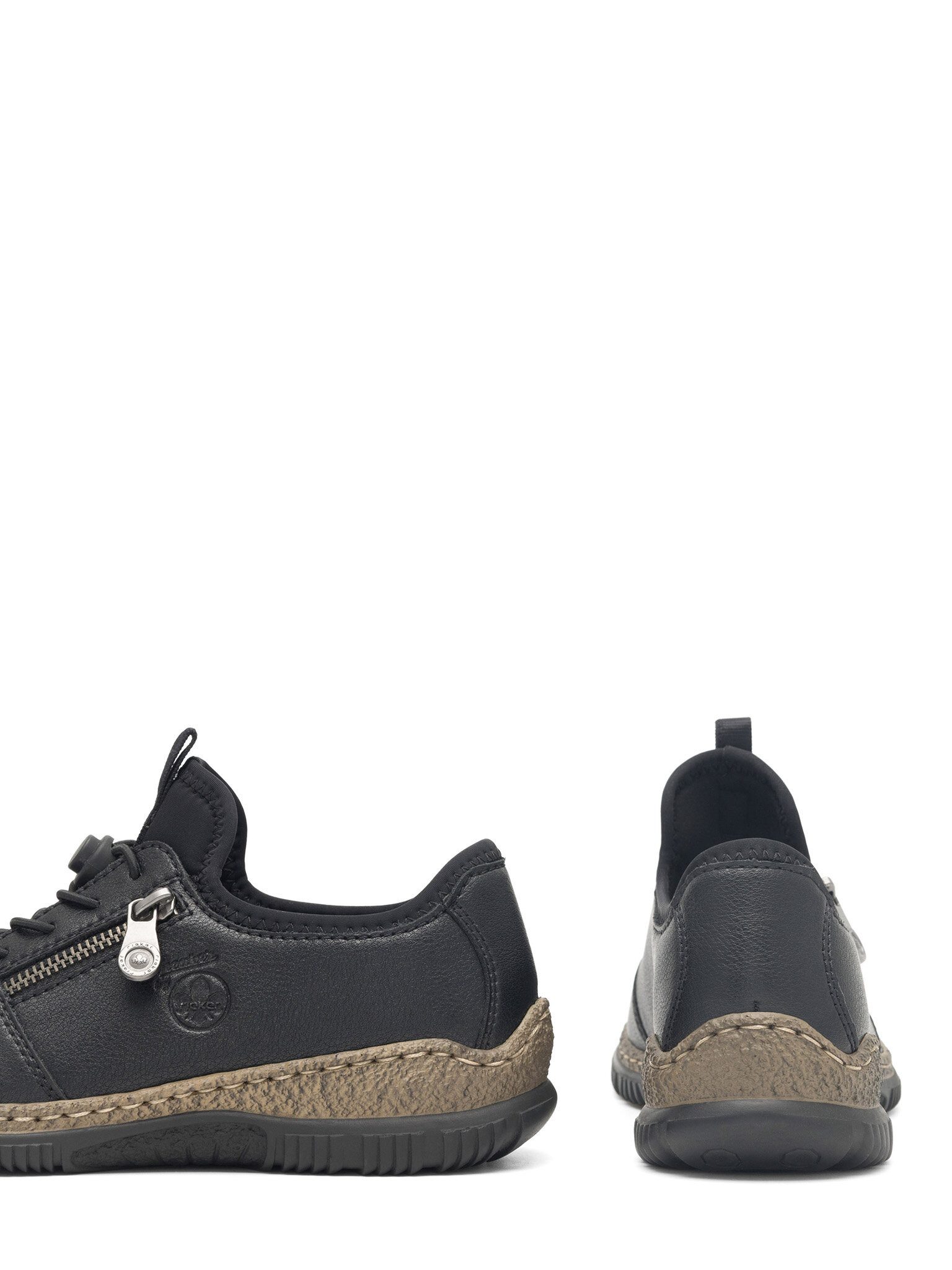 Rieker Rieker Halbschuhe Damen N32G0-00 Schwarz Schnürschuh