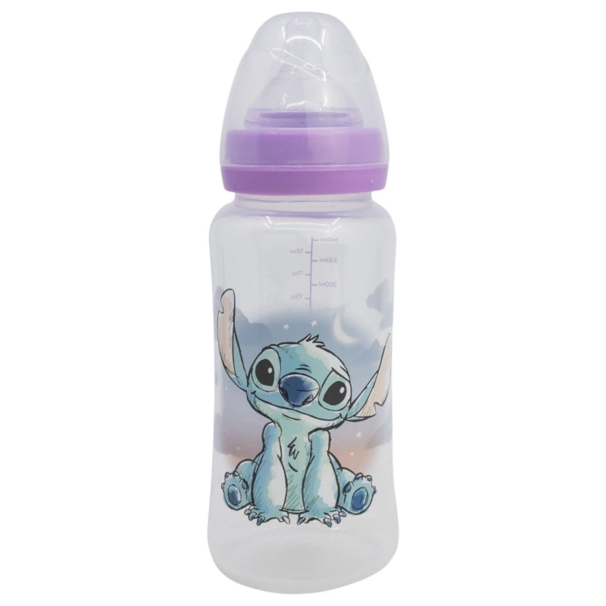 Lilo & Stitch Babyflasche 360 ml Silikon-Sauger mit 3 Positionen & Anti-Kolik-System