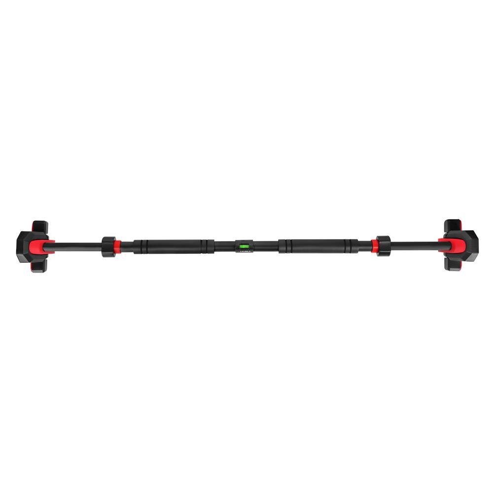HMS Türreck Trainingsstange Klimmzüge Spannbar 100-120cm mit Stabilisierung, zur Befestigung im Türrahmen