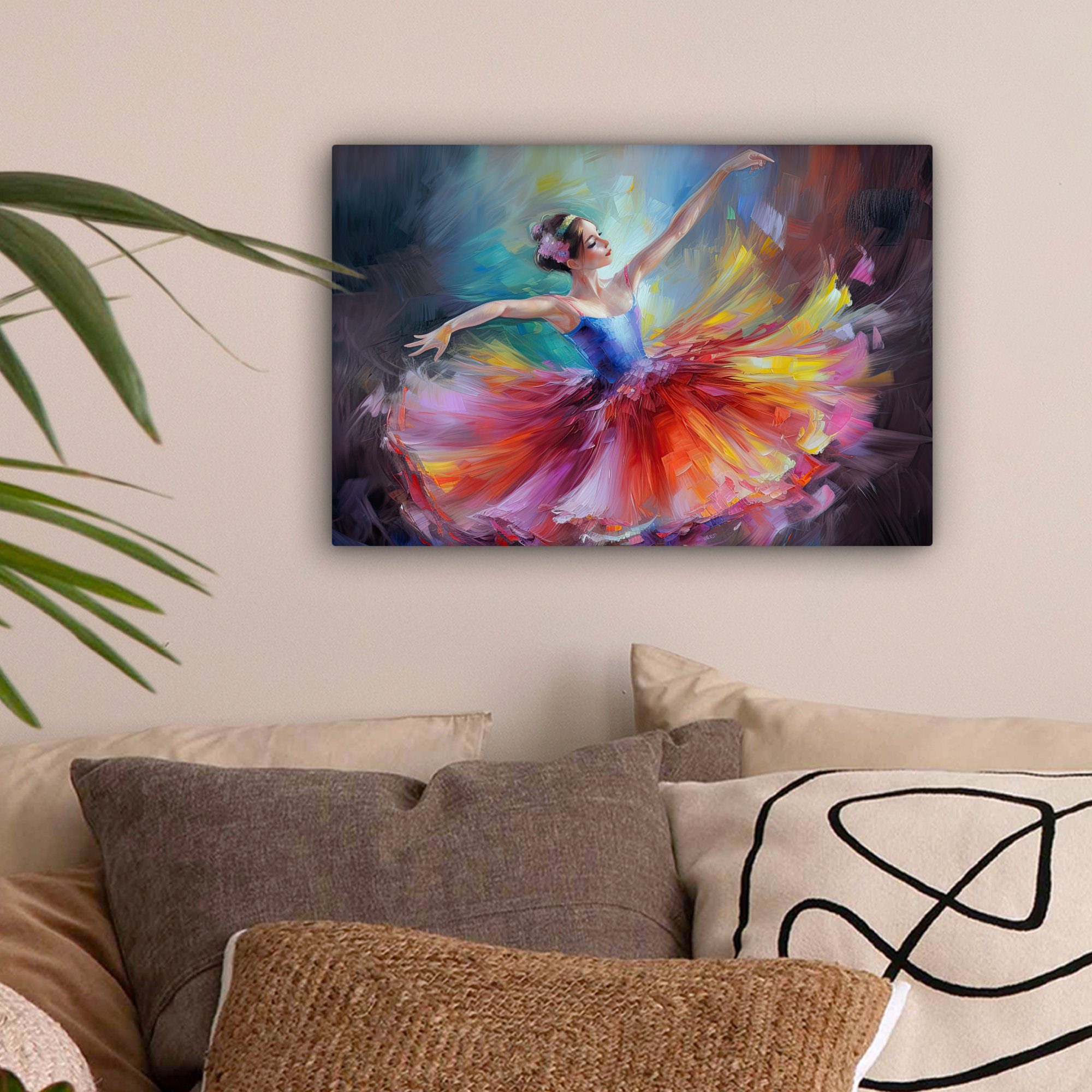 OneMillionCanvasses® Leinwandbild Malerei - Ölfarbe - Tanz - Ballerina, Fot günstig online kaufen