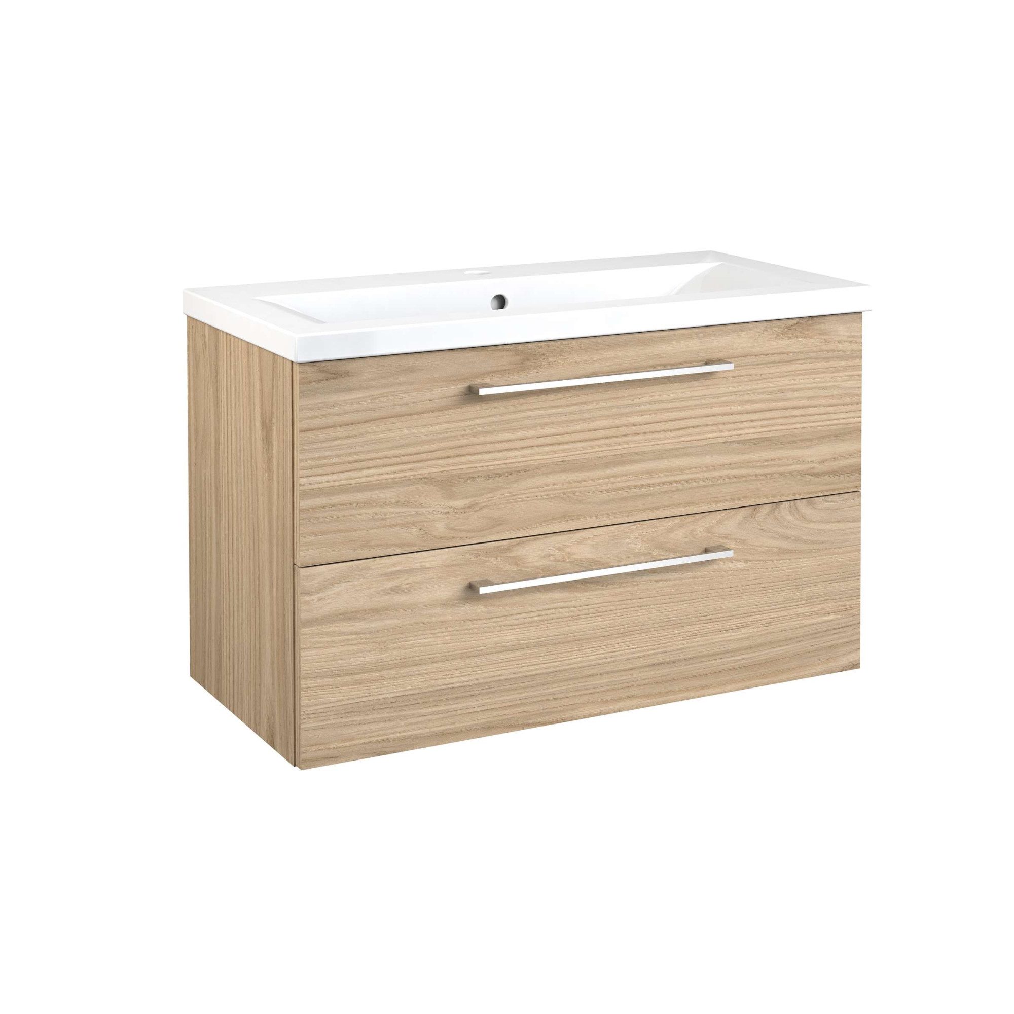 welltime Waschtisch Scandic, Waschbeckenunterschrank inkl. Waschbecken, Badmöbel