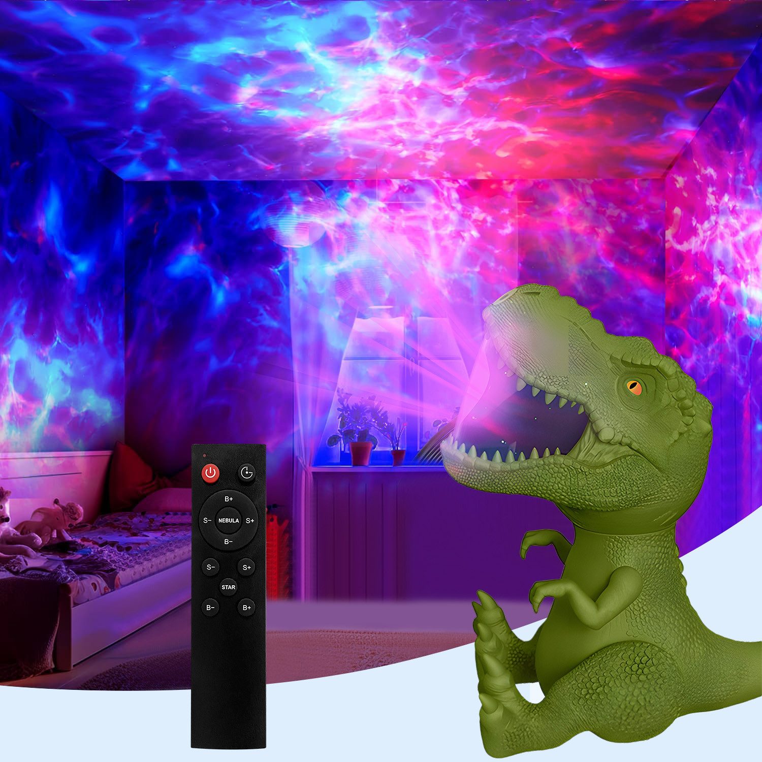 LED Nachtlicht Dinosaurier LED Sternenprojektor,Sternenhimmel Projektor Kinderzimmer