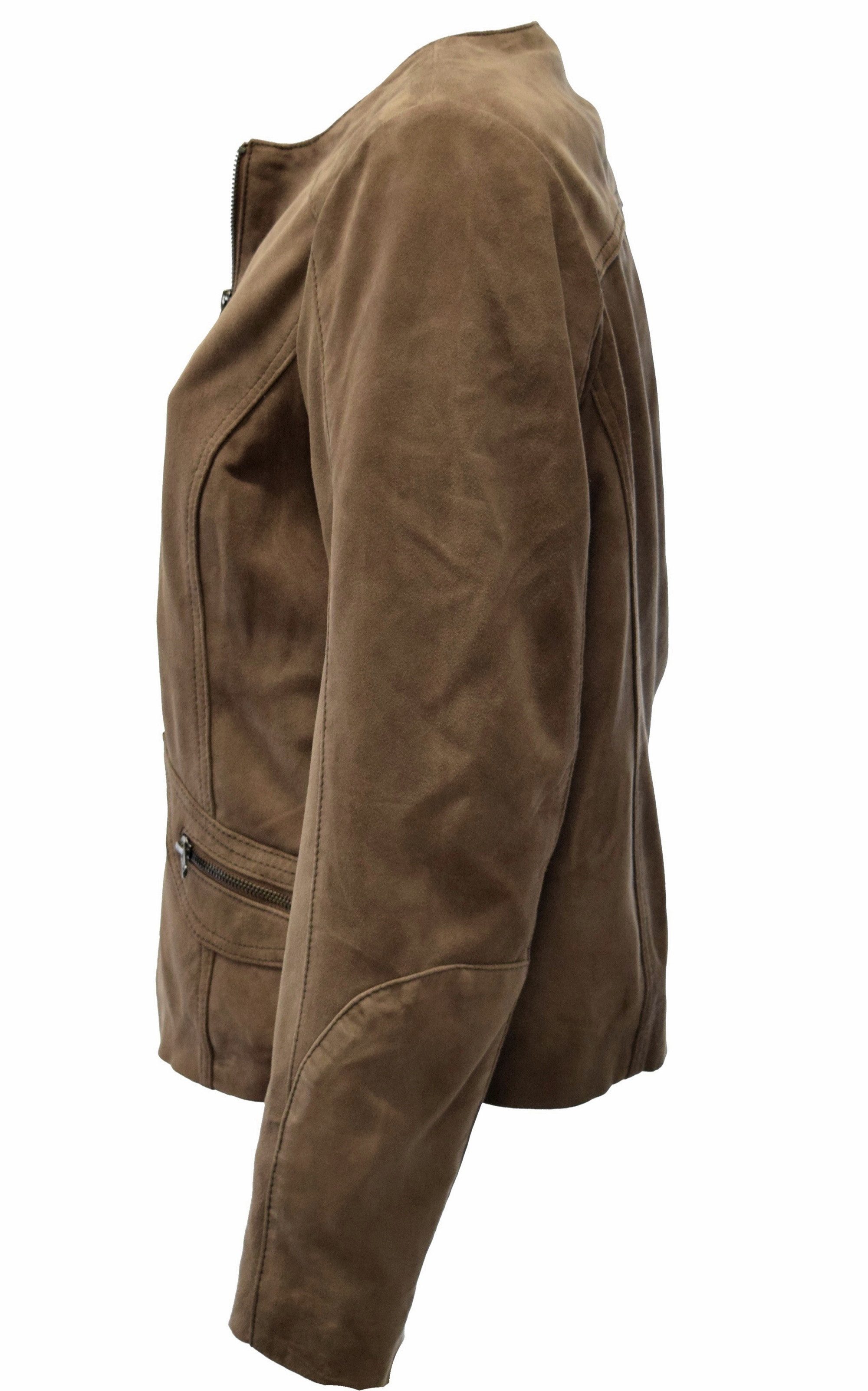 Zimmert Leather Lederjacke Bea (1-St) kragenlos, weiches Lammnappa, leichte günstig online kaufen