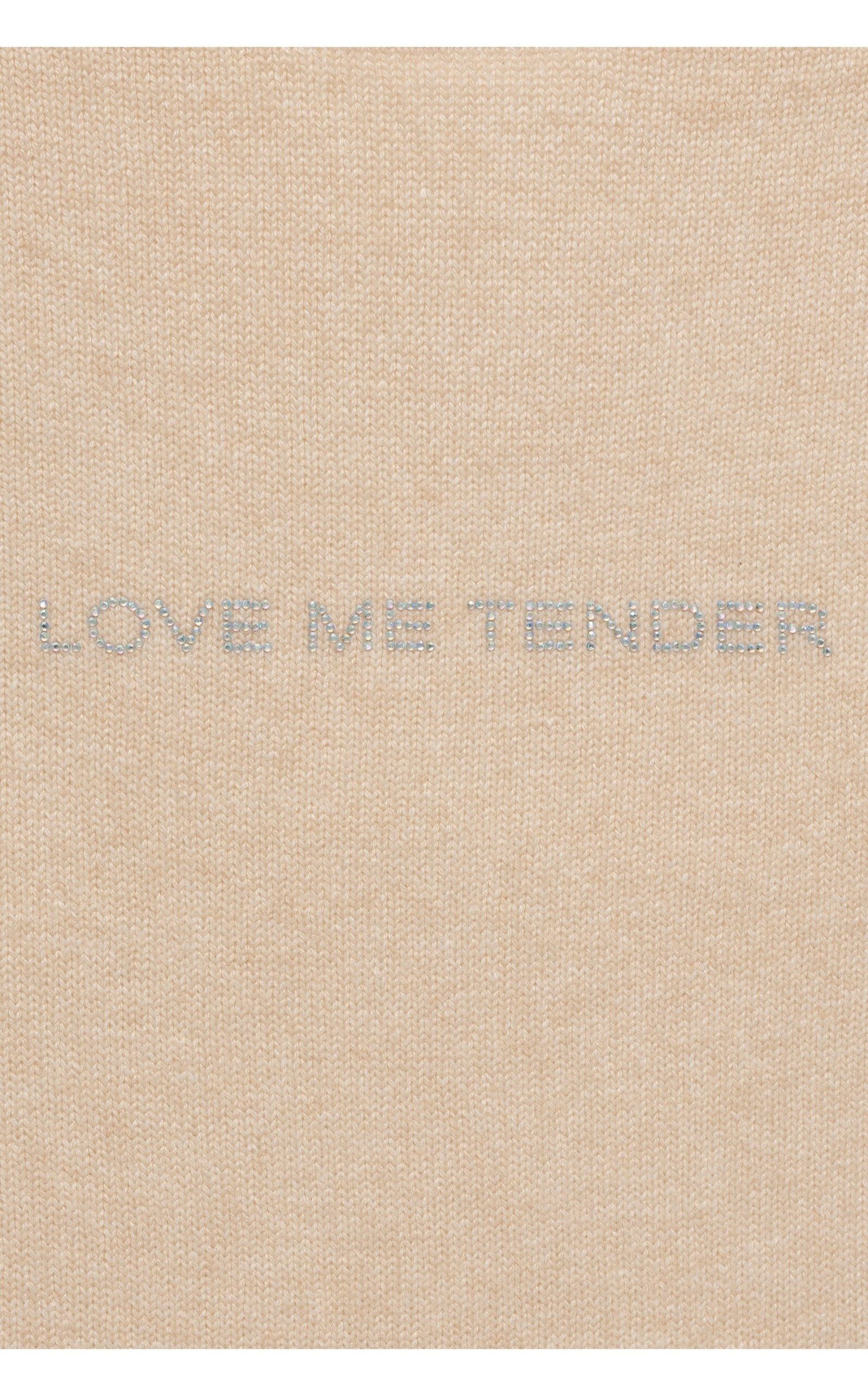 six-o-seven Strickpullover Kaschmir-Viskose Pullover mit Strass Print Love, trendig Frühling