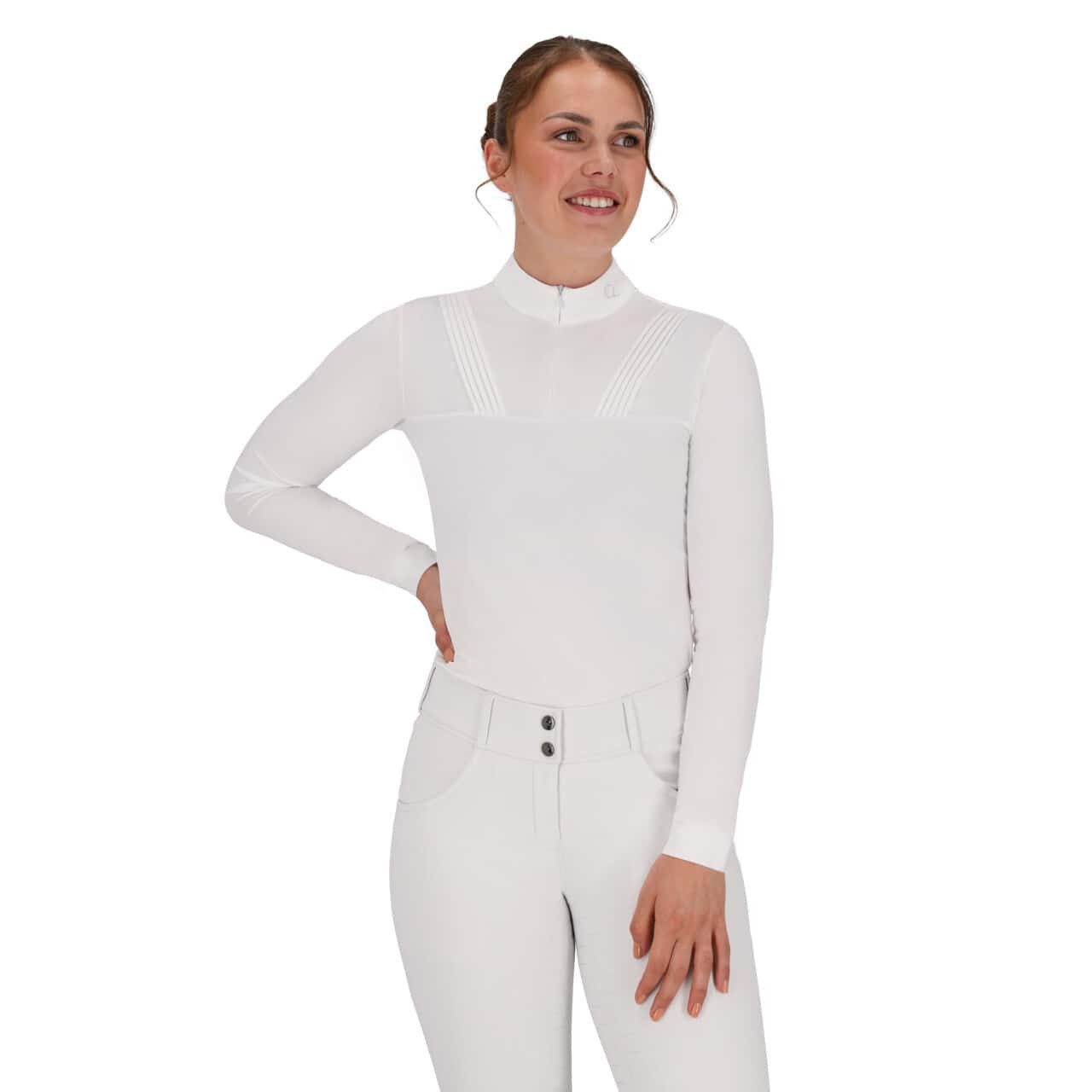 QHP Funktionsshirt Turniershirt lange Ärmel Vaila in weiß